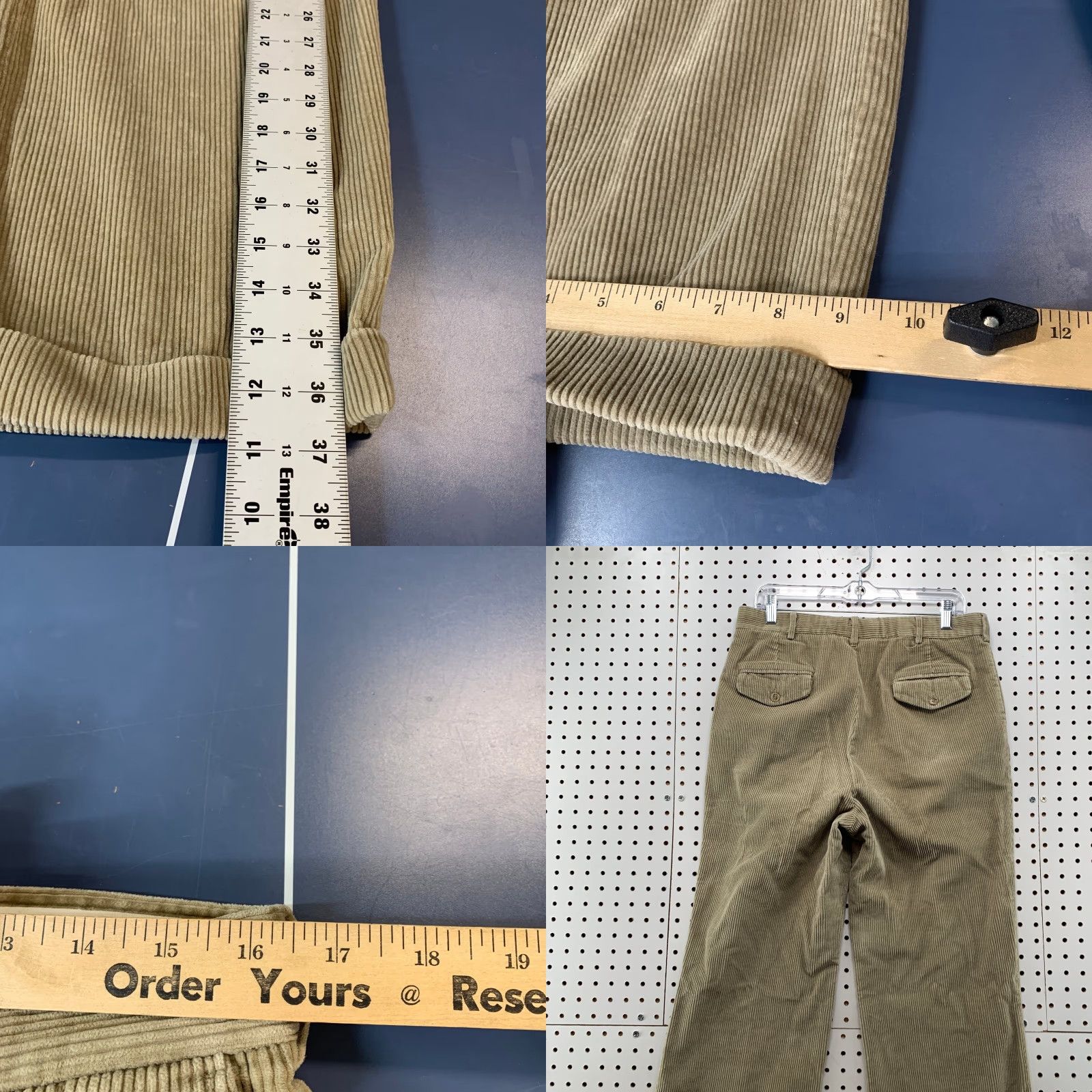 Vintage VINTAGE L.L. Bean Pants Corduroy Mens 32x25 Beige Cuffed USA 80s 90s Skateboard Mens Size US 32 / EU 48 - 8 Thumbnail