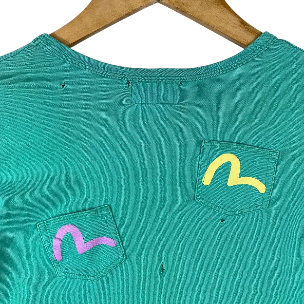 Evisu Vintage Evisu Donna Multi-Pocket Teal Tee Size US XS / EU 42 / 0 - 12 Thumbnail