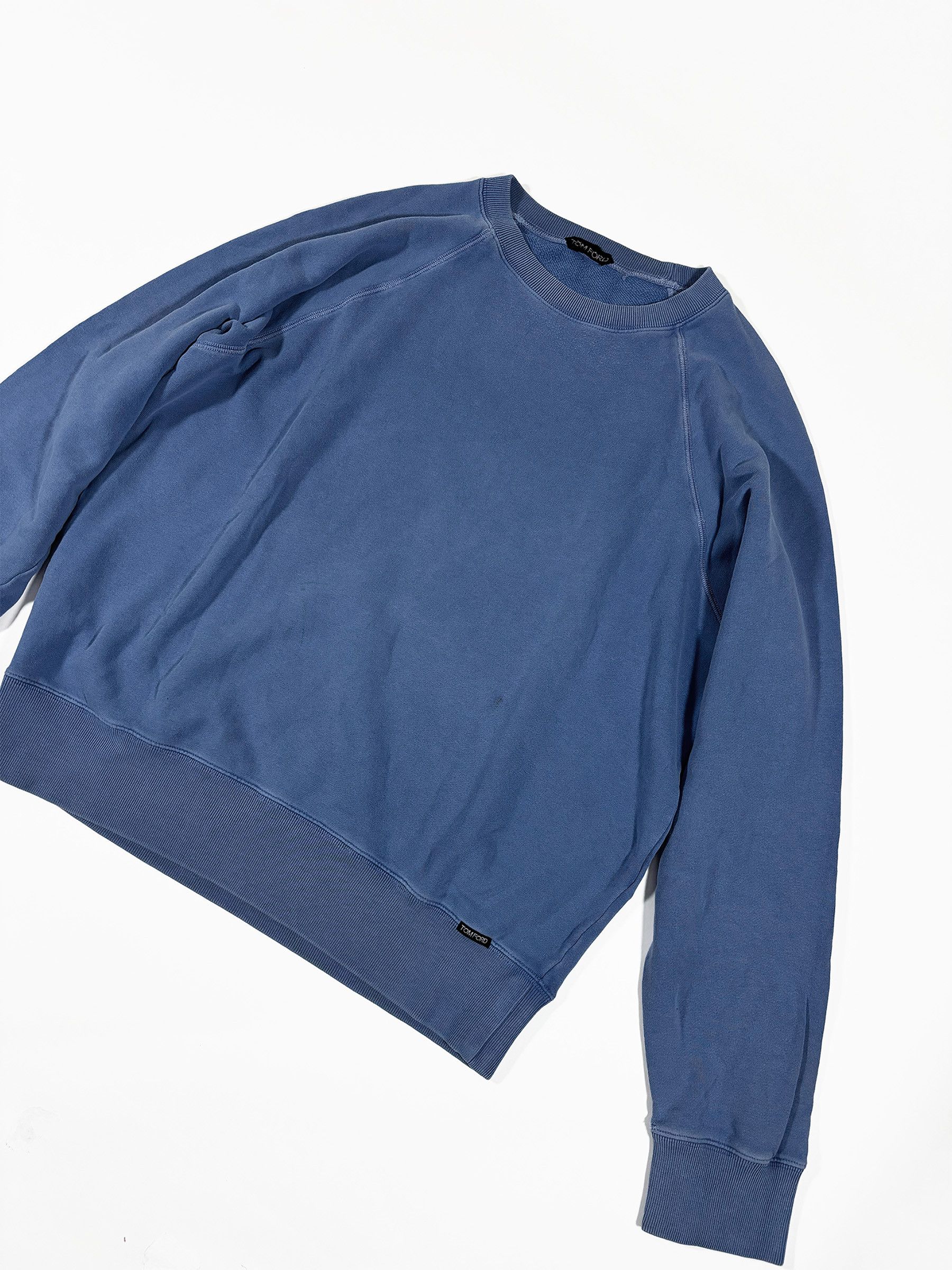 Tom Ford TOM FORD Men's Crewneck Sweatshirt Blue Size 52 Cotton Size US L / EU 52-54 / 3 - 3 Thumbnail
