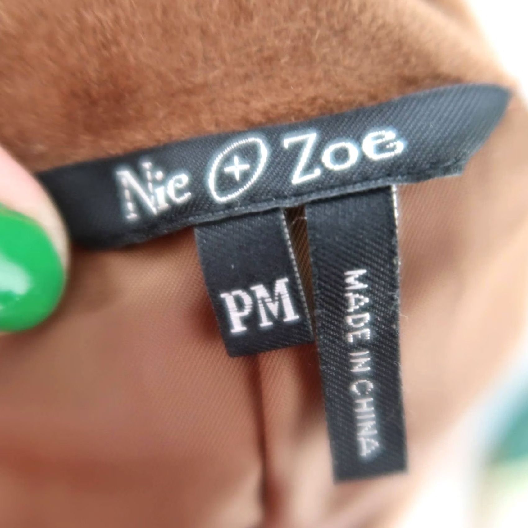 NIC+ZOE NIC+ZOE Cognac Brown Faux Suede Moto Jacket MP Woman Petite Medium M Size M / US 6-8 / IT 42-44 - 6 Thumbnail