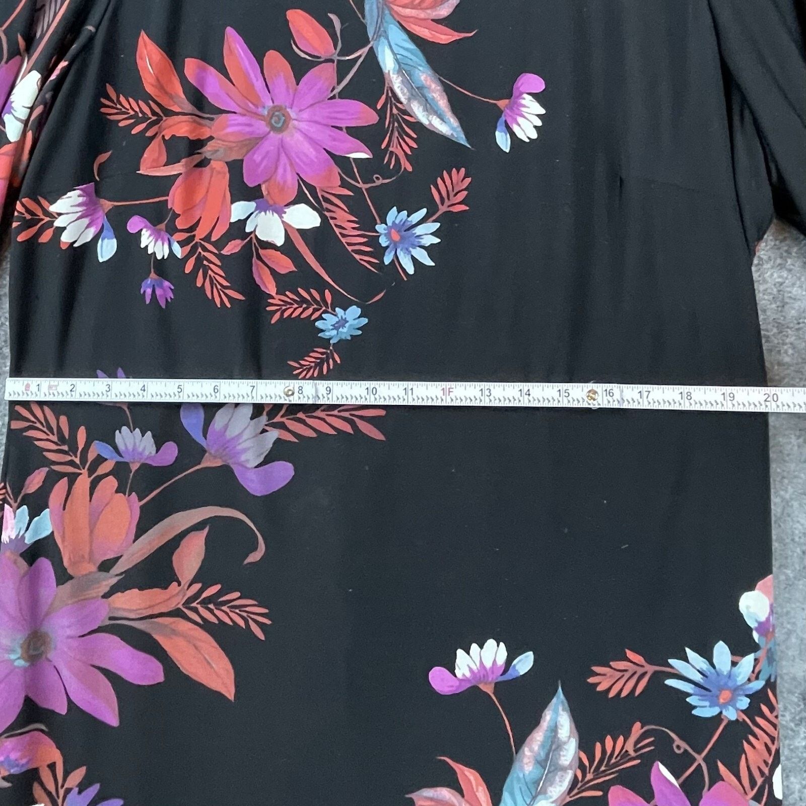 Joseph Ribkoff Joseph Ribkoff Dress Womens 20 Black Floral Bright Artsy Size 3XL / US 20-22 - 3 Thumbnail