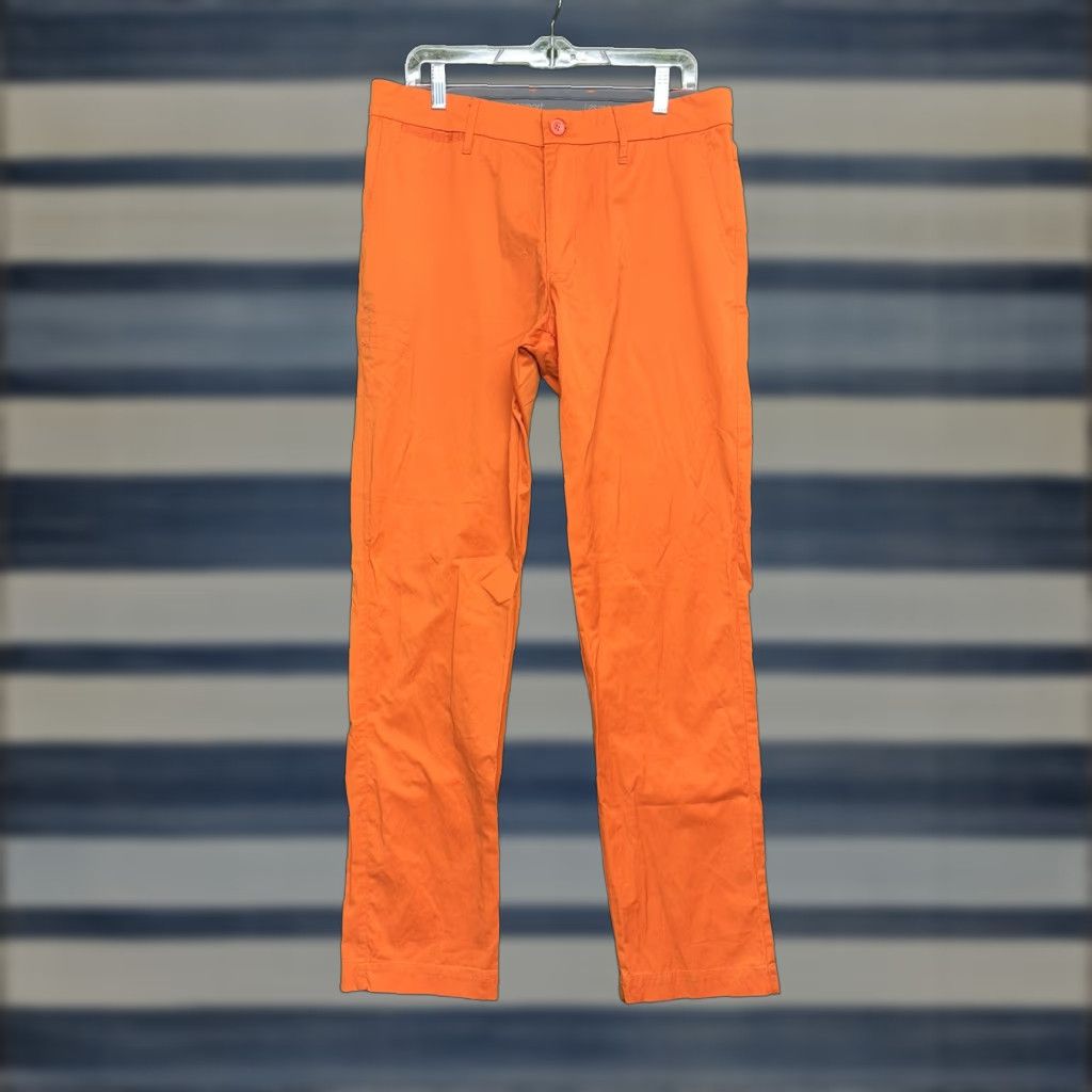 Vintage Lesmart Golf Pants Mens 34x31 Orange Khakis Standard Fit Performance Series Pants Size US 34 / EU 50 - 1 Thumbnail