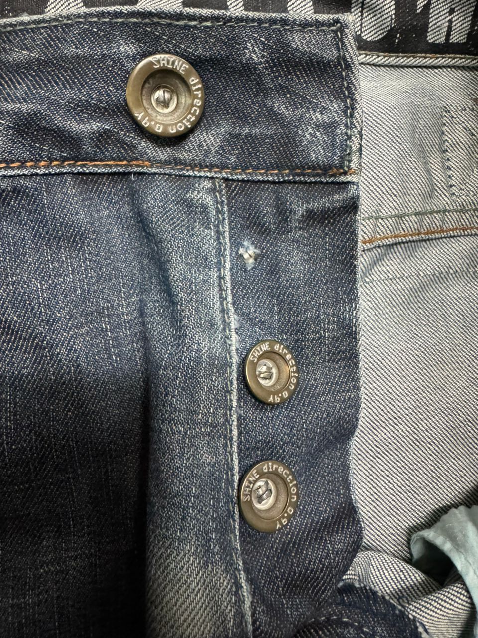 Rusty THRASHED Shine Denim Construction Rusty Blue Distressed Jean Size US 32 / EU 48 - 12 Thumbnail