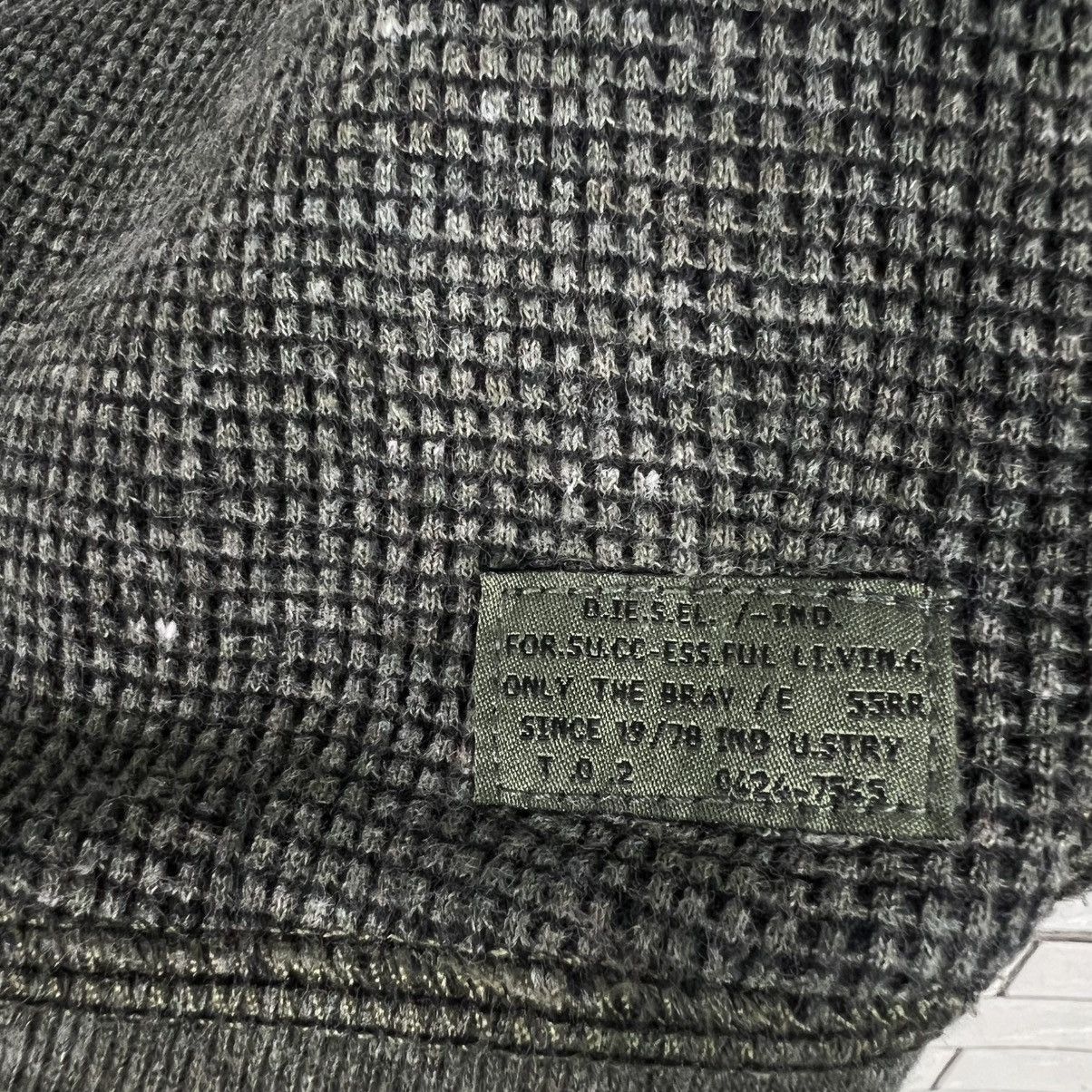 Diesel DIESEL Waffle Pattern Stand Collar Sweater Jacket #4082-C186 Size US S / EU 44-46 / 1 - 7 Thumbnail