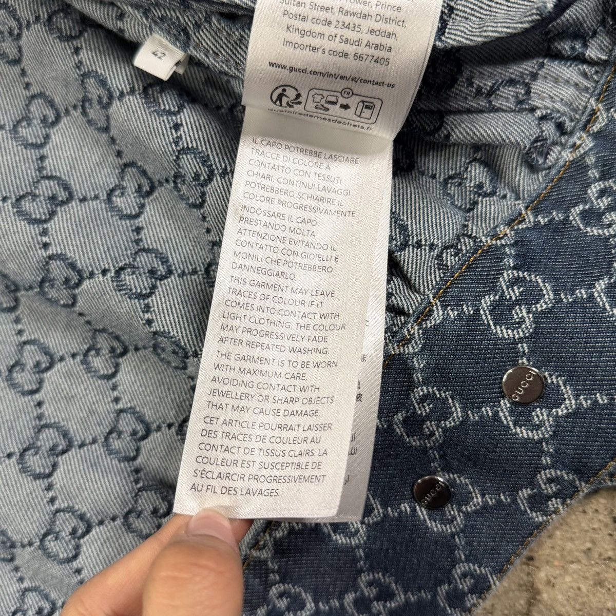 Gucci Gucci Denim Monogram Jacket Size US S / EU 44-46 / 1 - 18 Thumbnail