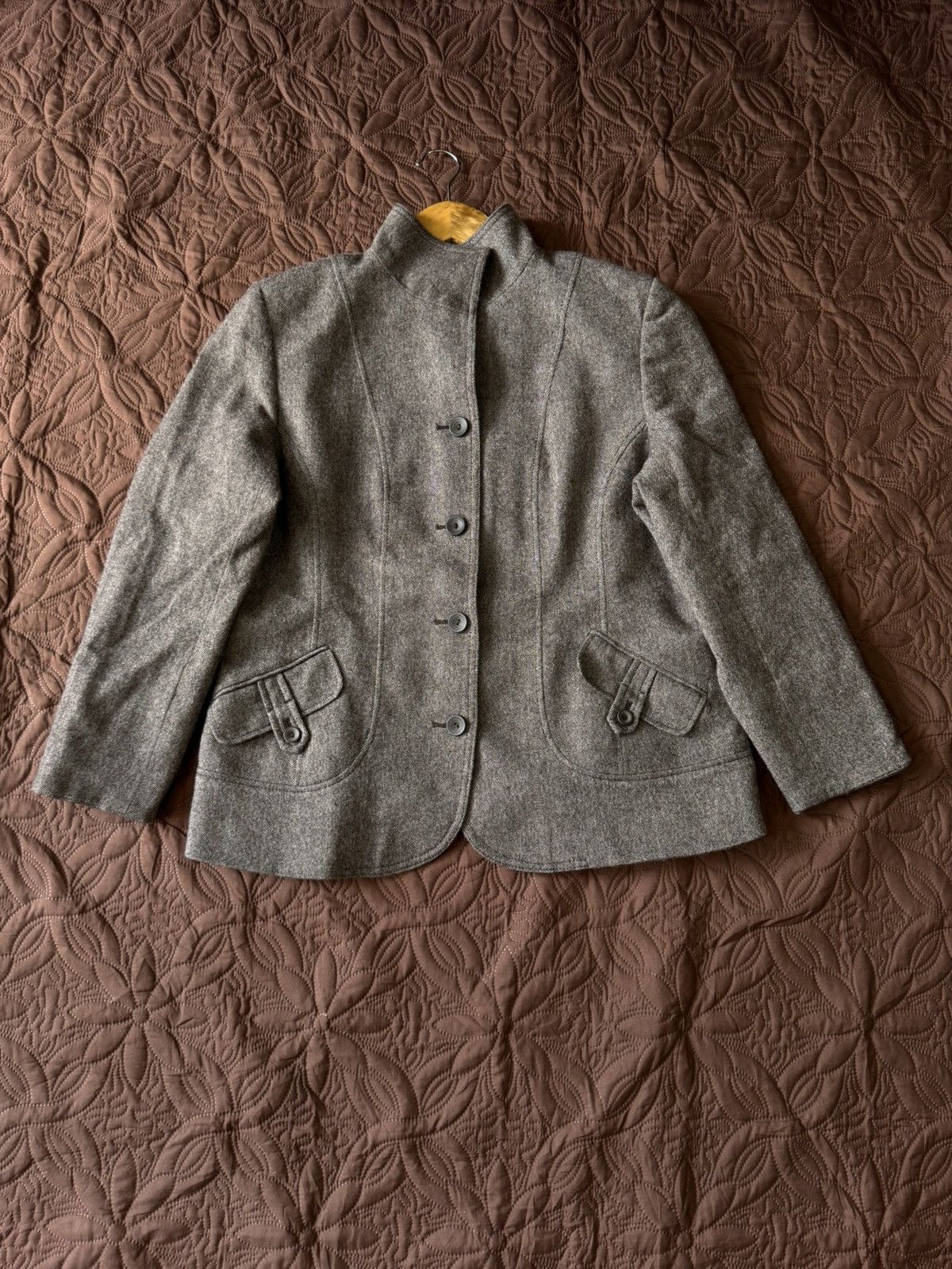 Kansai Yamamoto Kansai bis wool blazer architectural jacket Size S / US 4 / IT 40 - 1 Thumbnail