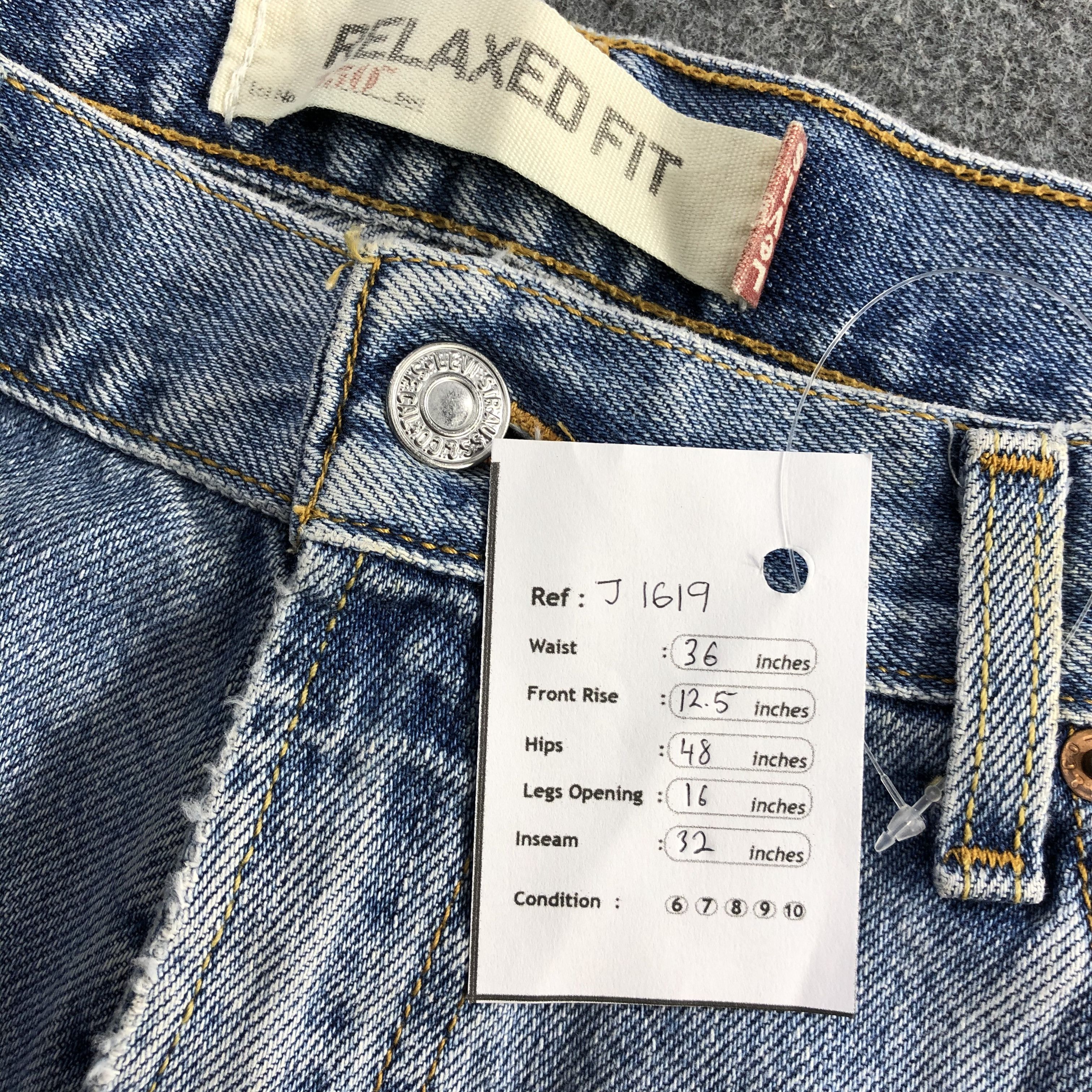 Levi's Vintage Blue Wash Levis 550 Jeans-J1619 Size US 36 / EU 52 - 12 Thumbnail