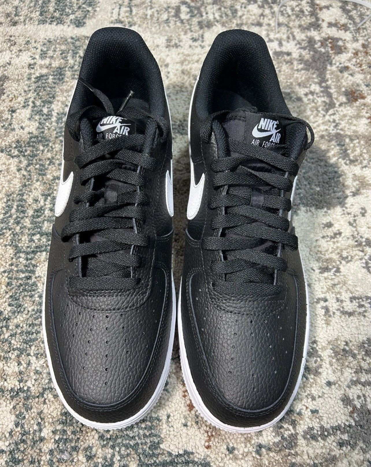 Nike Air Force 1 Black White Tumbled Size US 11 / EU 44 - 3 Thumbnail