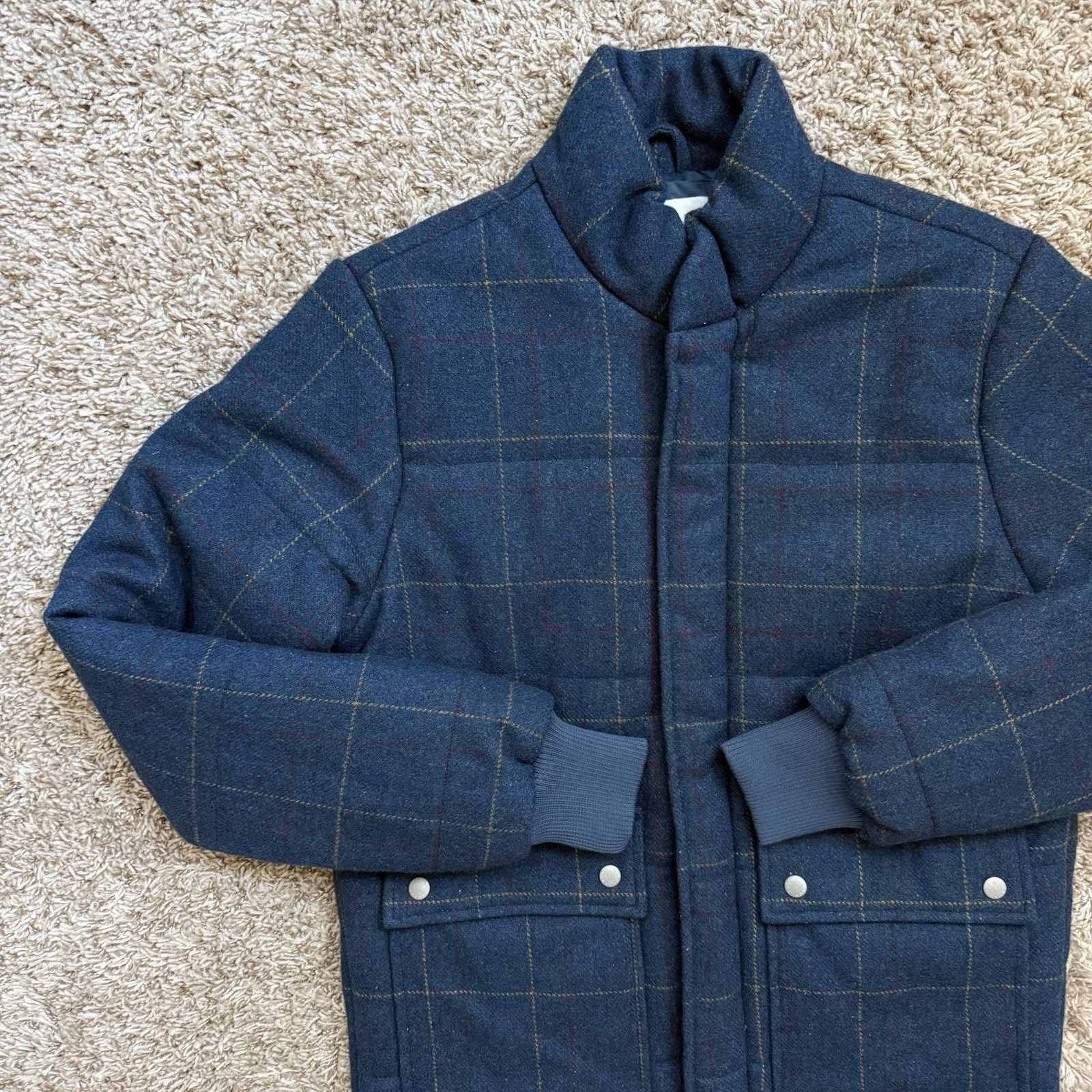 Adsum Adsum New York Blue Plaid Wool Jacket Puffer Full Zip Size S Size US S / EU 44-46 / 1 - 6 Thumbnail