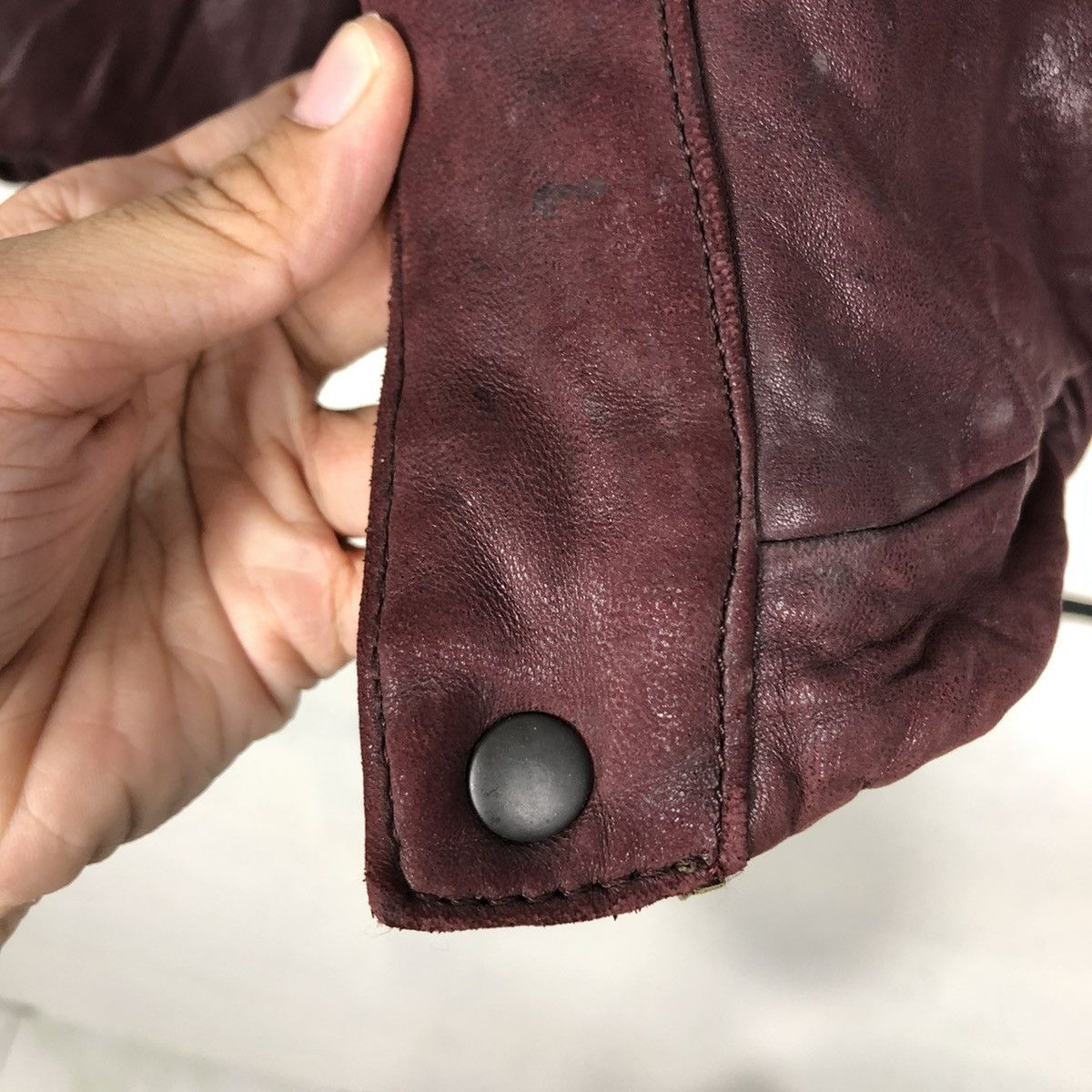 Japanese Brand 🔥VINTAGE BIKER LEATHER JACKET REVERSIBLE FOCARDI ITALY Size US M / EU 48-50 / 2 - 20 Thumbnail