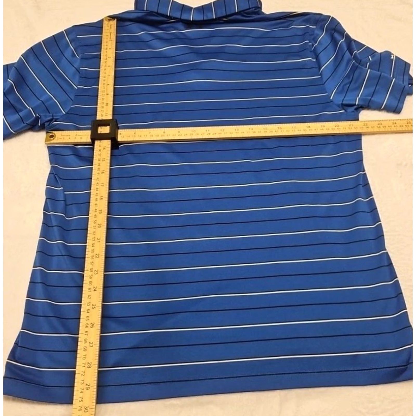 Under Armour Under Armour HeatGear Polo Shirt Men XL Blue Striped Athletic Golf Short Sleeve Collared Pullover Size US XL / EU 56 / 4 - 8 Thumbnail