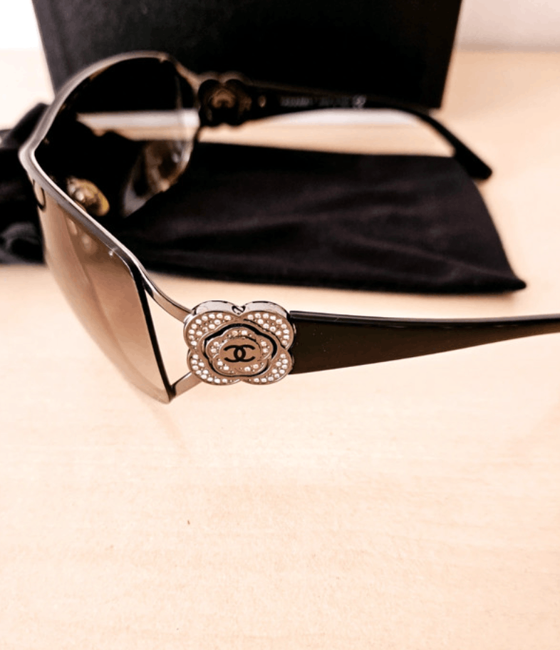 Chanel × Vintage CHANEL Sunglasses 4164-B Rimless Rhinestone Vintage RI1382 Size ONE SIZE - 5 Thumbnail
