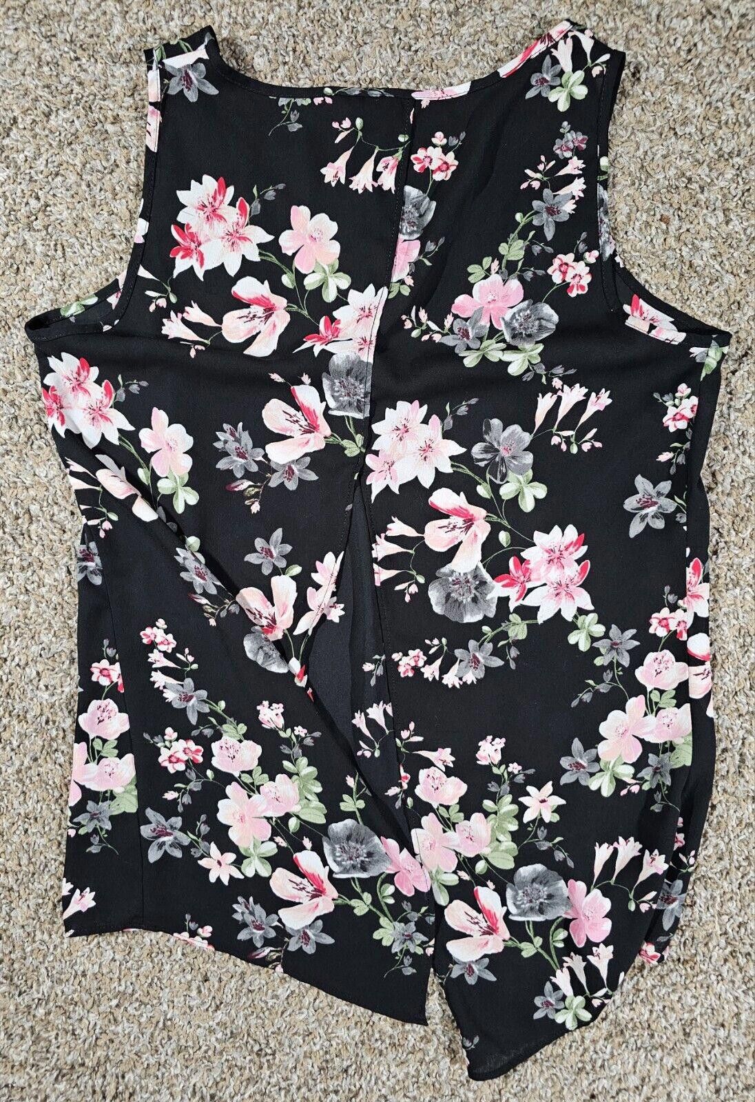 Express express top s floral small sleeveless blouse Size S / US 4 / IT 40 - 6 Thumbnail