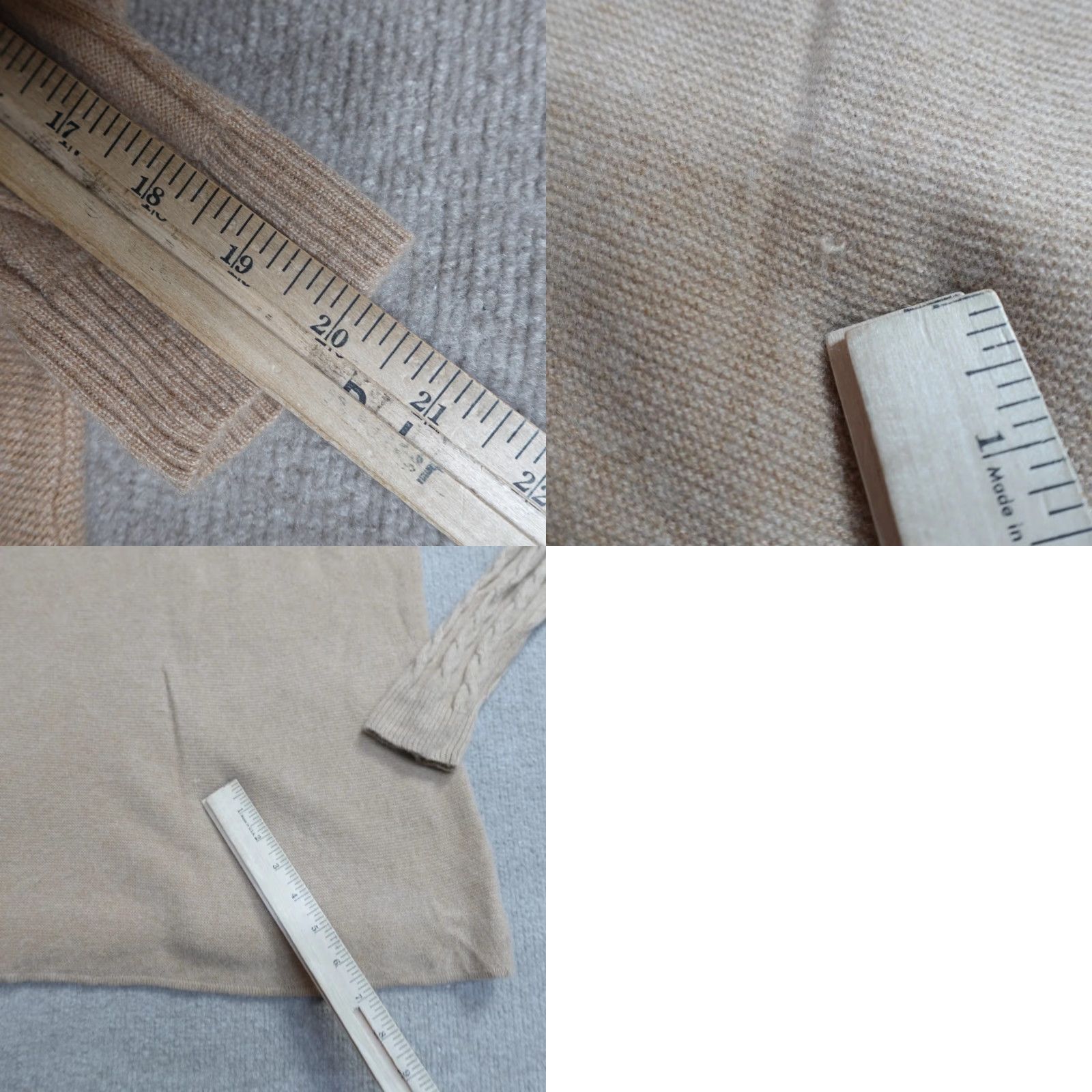 Talbots Talbots Womens Sweater L Beige Cashmere Cowl Neck Dolman Sleeve Knit Pullover Size L / US 10 / IT 46 - 8 Thumbnail