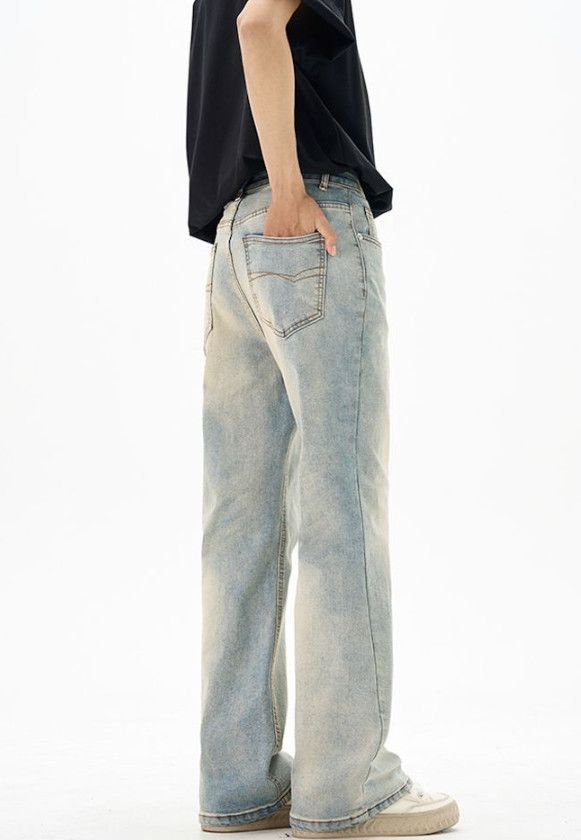 Japanese Brand American high street whiskered baggy wide-leg flared jeans Size US 33 - 5 Thumbnail