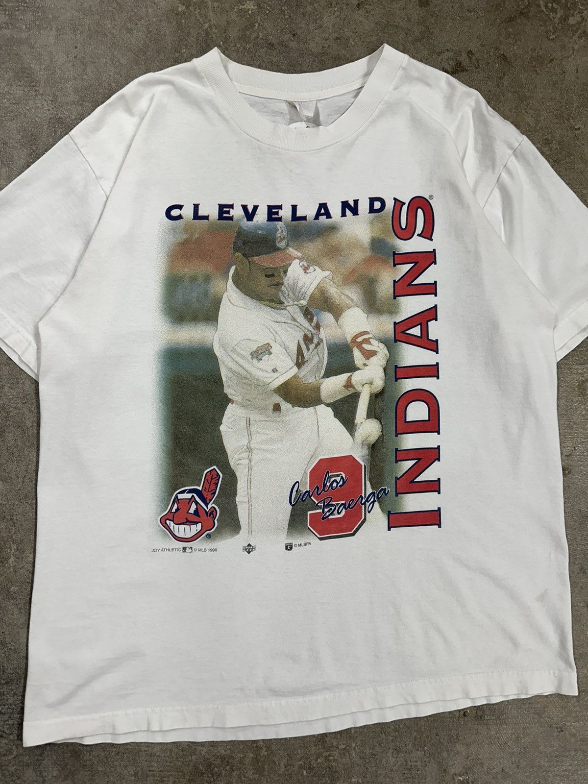 MLB Vintage 90s Carlos Baerga Cleveland Indians Player T-Shirt Size US L / EU 52-54 / 3 - 3 Thumbnail