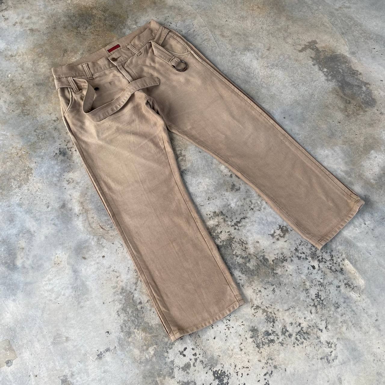 Johnbull VINTAGE JOHNBULL BELTED UTILITY CHINOS WORKWEAR MILITARY Size US 33 - 3 Thumbnail