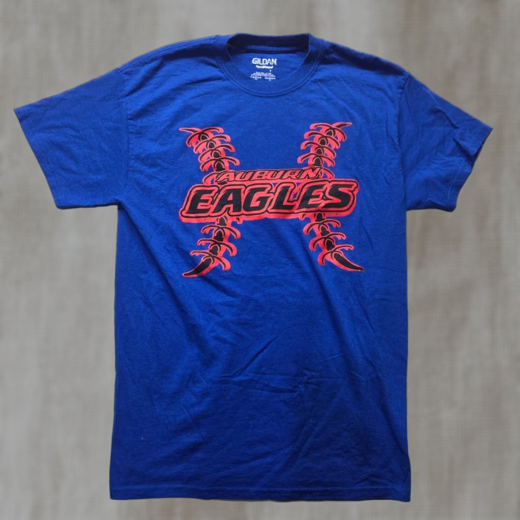 Vintage Auburn Eagles School VA Blue Shirt Unbranded Adults XL Crew Neck Long Sleeve Logo Canvas T-Shirt Small Christmas Decade? Size US XL / EU 56 / 4 - 1 Thumbnail