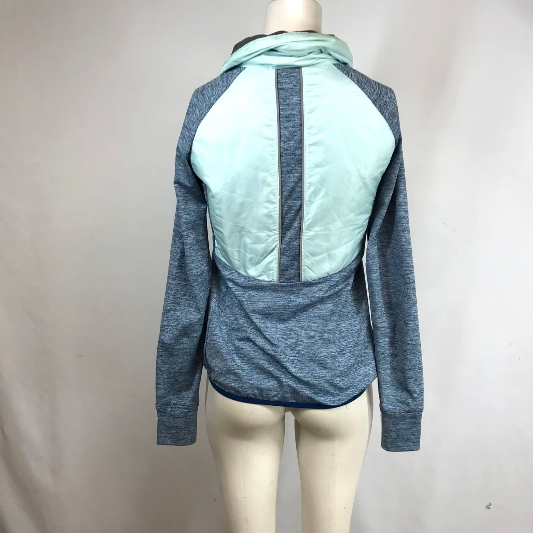 Vintage Title Nine Jacket XS Mint Blue Space Dye Hybrid Quilted Insulated Full Zip Women Size XS / US 0-2 / IT 36-38 - 5 Thumbnail