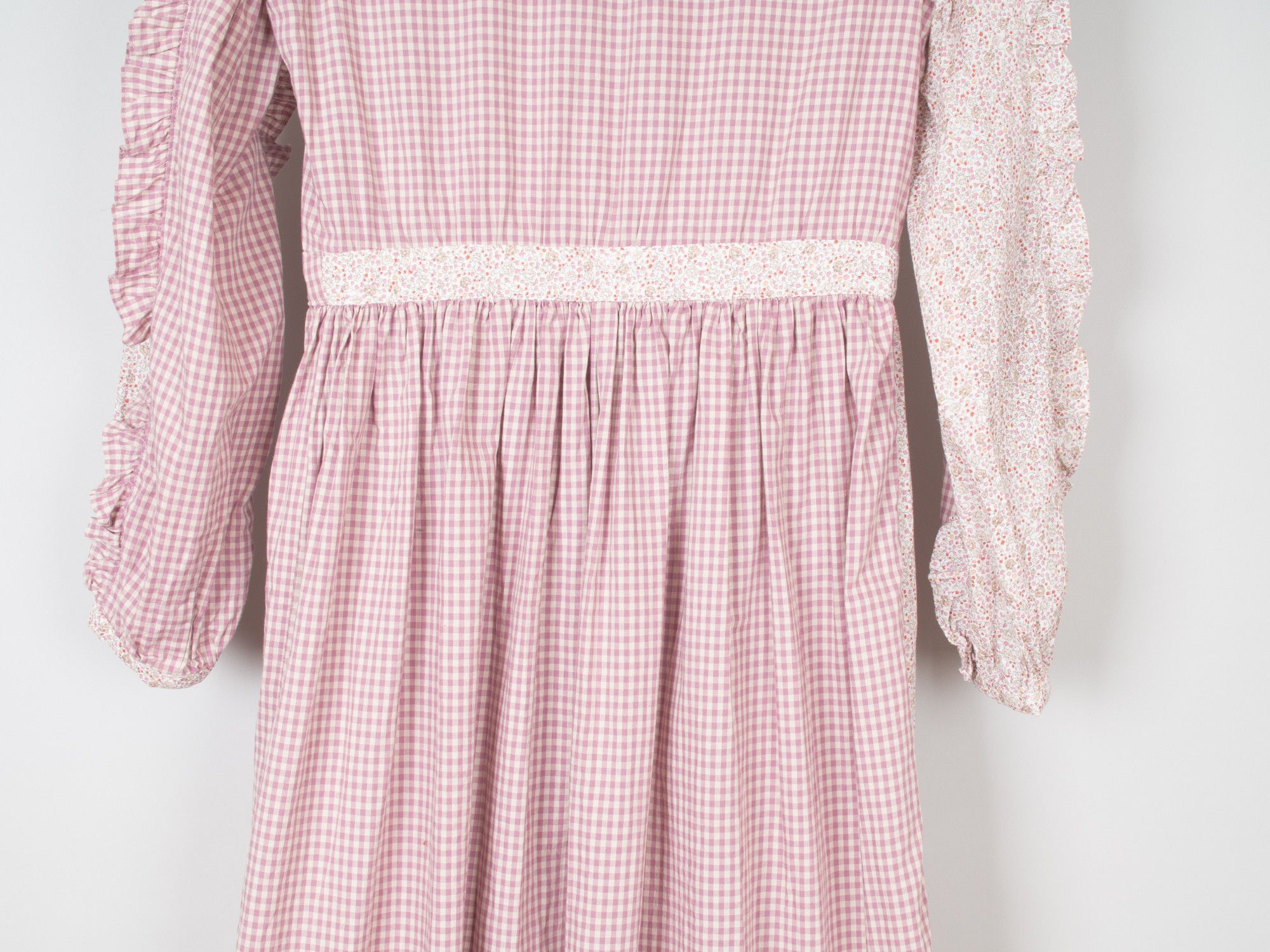 MILK Gingham Check Liberty Floral Print Picnic Pinafore Dress Size S / US 4 / IT 40 - 8 Thumbnail