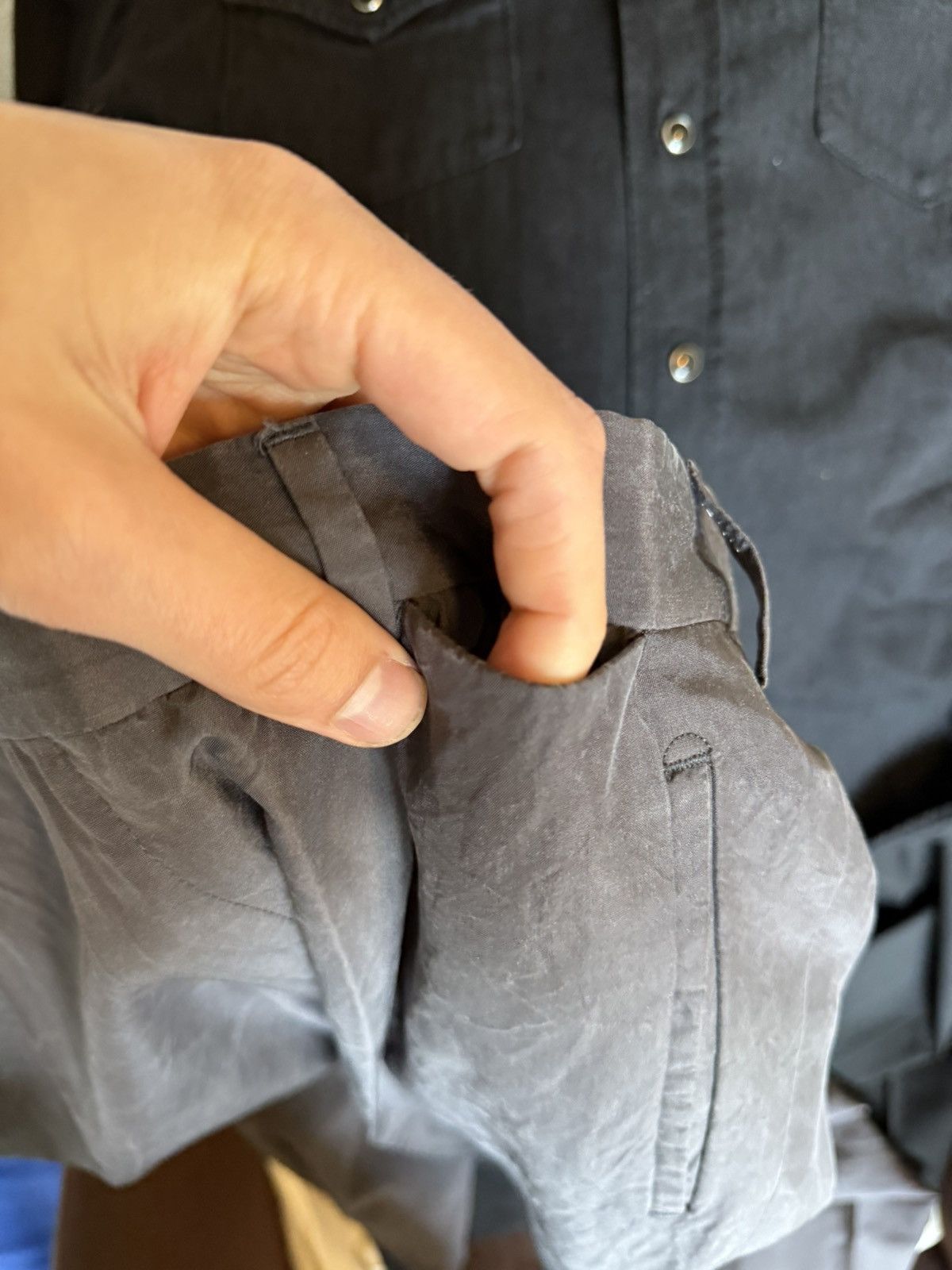 Prada Charcoal Grey Pleated Pants in 100% Silk Size US 36 / EU 52 - 10 Thumbnail
