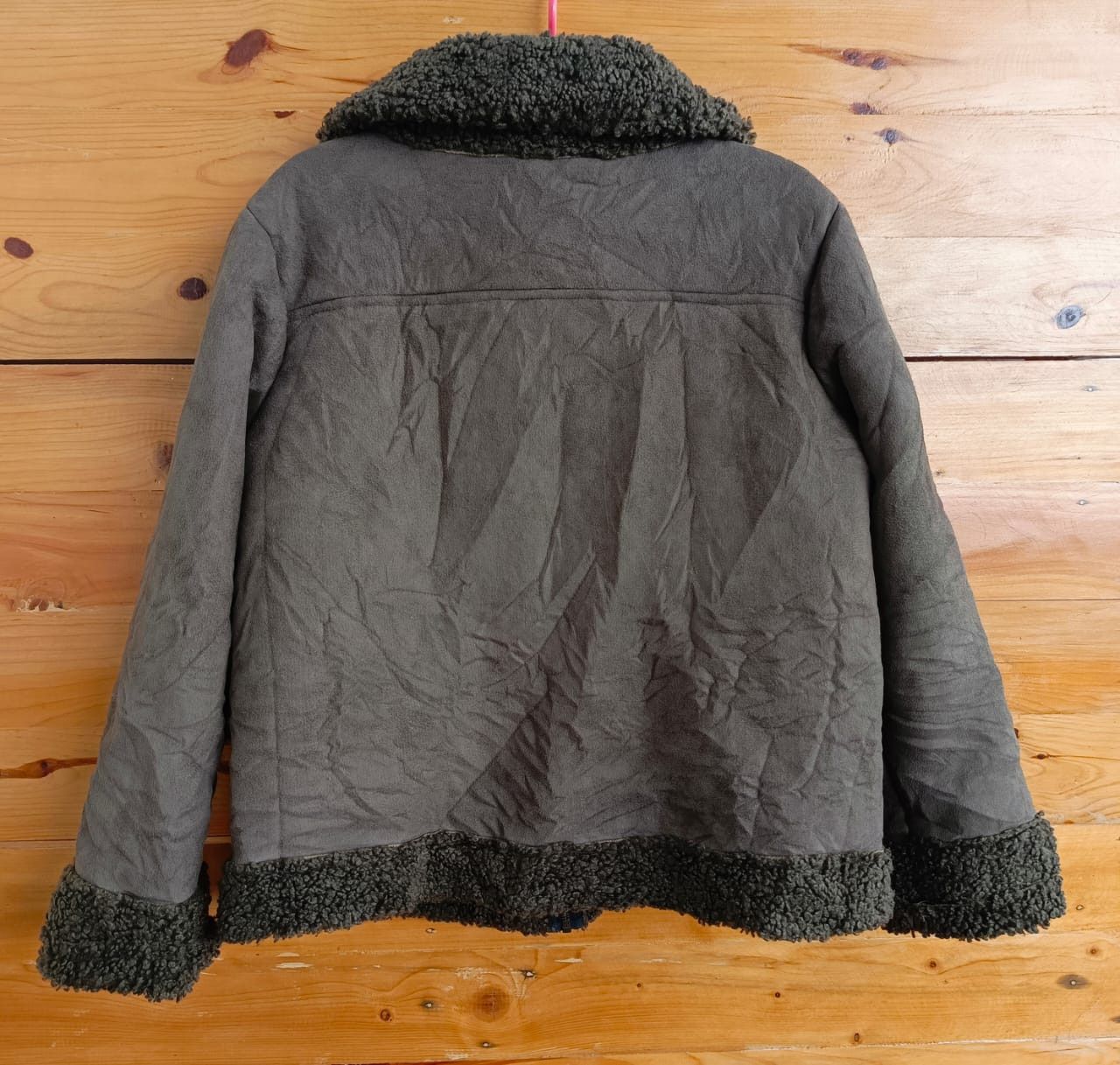 14th Addiction Japanese~ Faux Suede Shearling Copper Jacket Olive Size US S / EU 44-46 / 1 - 2 Thumbnail