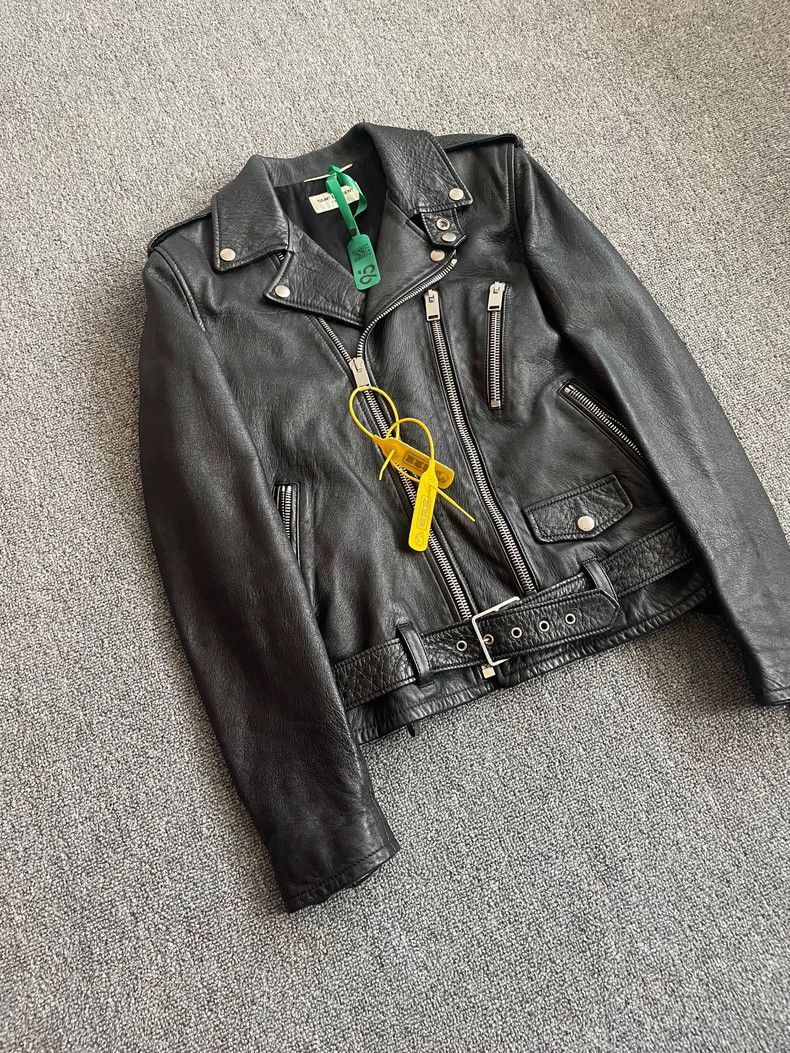 Saint Laurent Paris Saint Laurent Leather Jacket with Lips Design- Size US L / EU 52-54 / 3 - 3 Thumbnail
