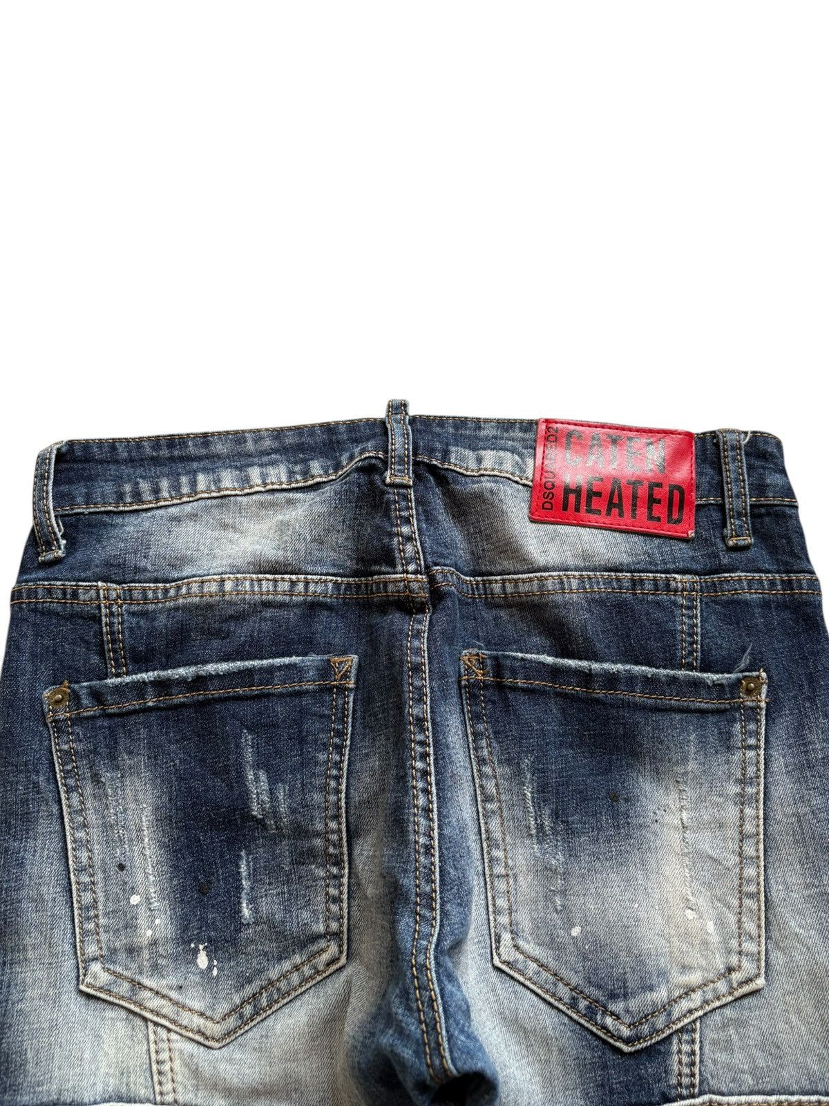 Dsquared2 Vintage Dsquared2 Patches Faded Wash Embellish Jeans Size US 31 - 8 Thumbnail