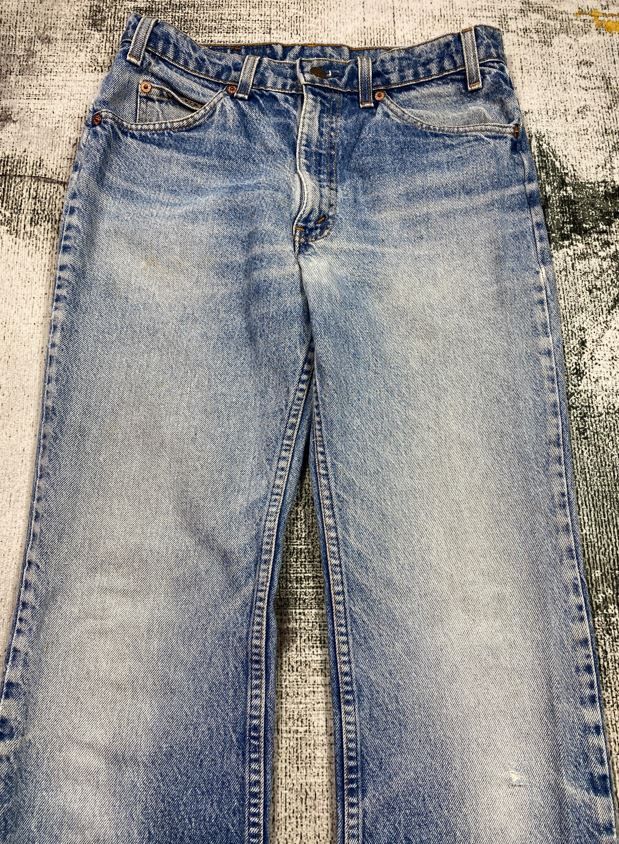 Levi's RARE🔥Levis 517 Jeans Bootcut Blue Distressed Orange Tab Size US 31 - 4 Thumbnail