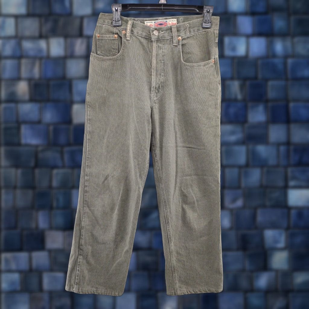 Denime VINTAGE Hydraulic Women's Stone Washed Denim Green Jeans Tag Size 5/6 Jeans Green HYDRAULIC 90s Modern Classic Baggy? Size 28" / US 6 / IT 42 - 1 Thumbnail