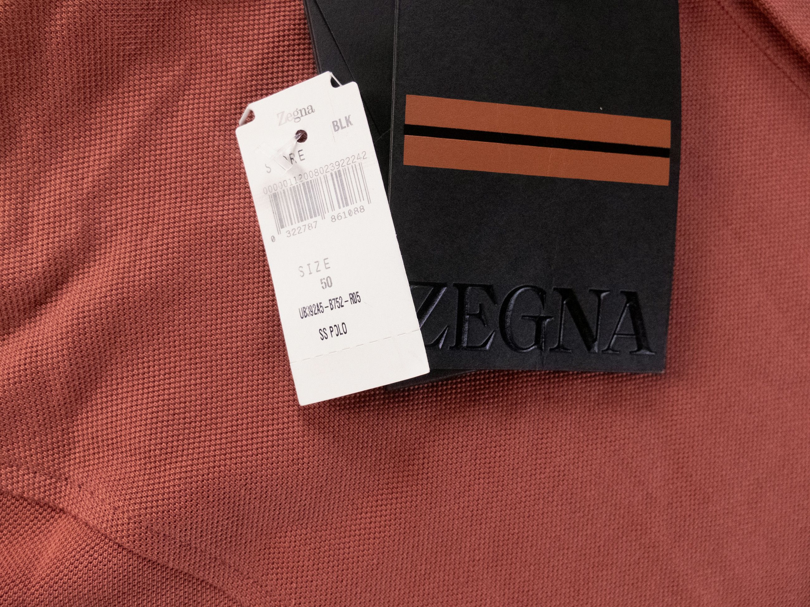 Ermenegildo Zegna ZEGNA solid brick red cotton polo shirt 50 Medium authentic Size US M / EU 48-50 / 2 - 6 Thumbnail