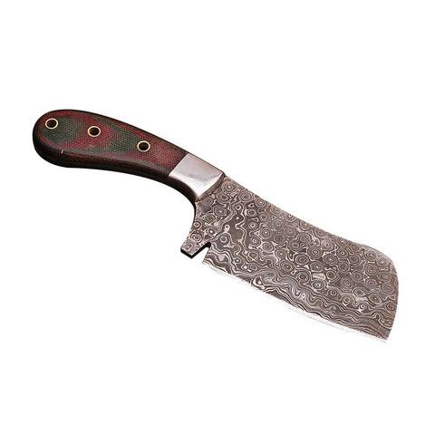 Handmade × Other Damascus Cleaver Knife with Rose Wood Handle Size ONE SIZE - 4 Thumbnail