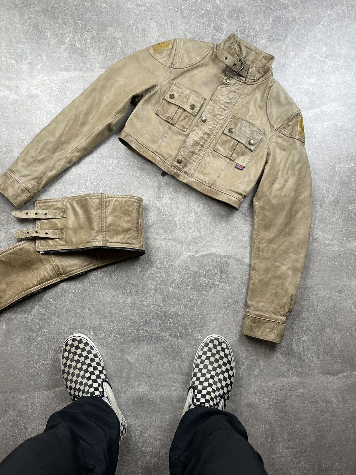 Belstaff × Vintage Belstaff International Tour Master Trophy Leather Biker Size M / US 6-8 / IT 42-44 - 2 Thumbnail