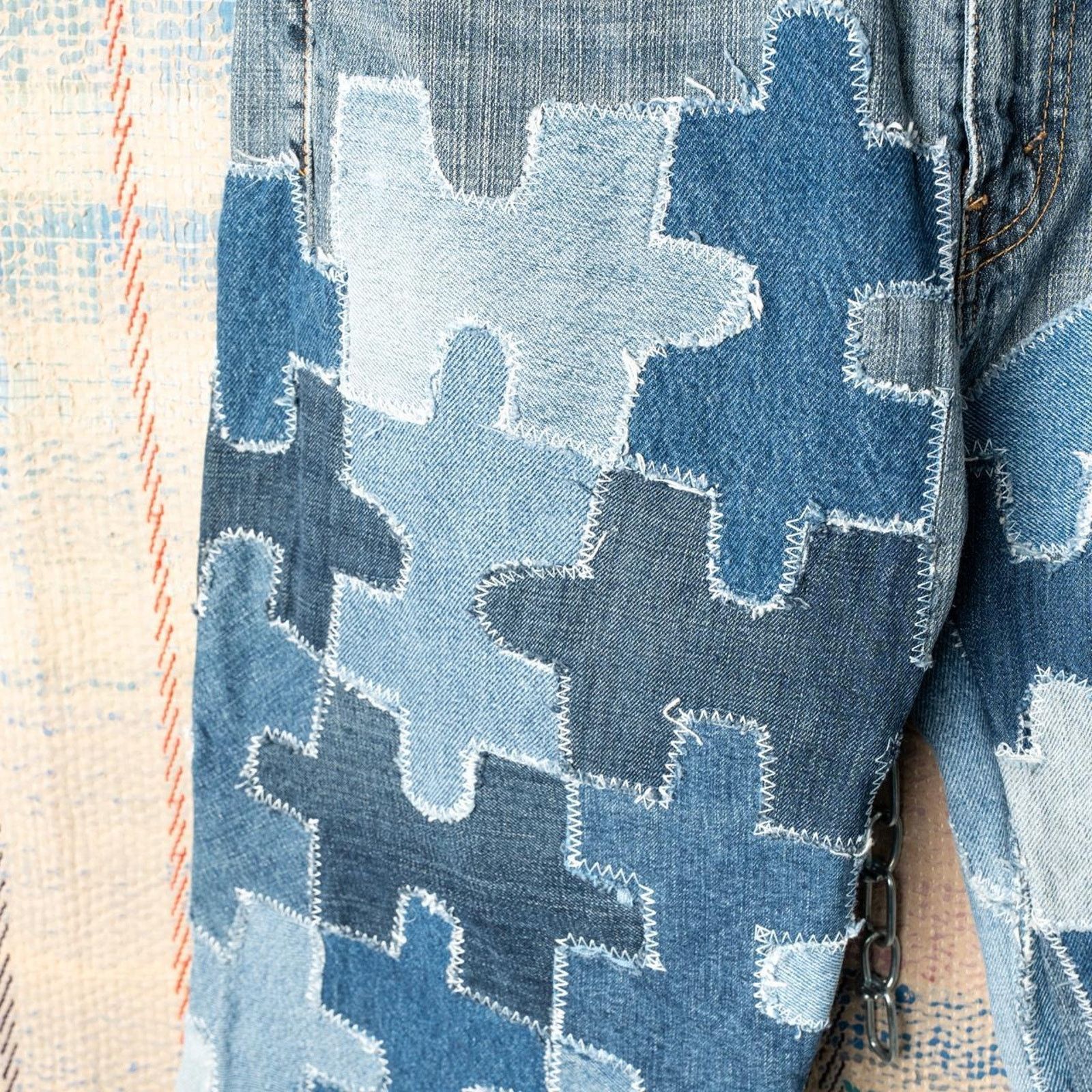Levi's Custom levis patchwork jeans 34 x 32 Size US 34 / EU 50 - 3 Thumbnail