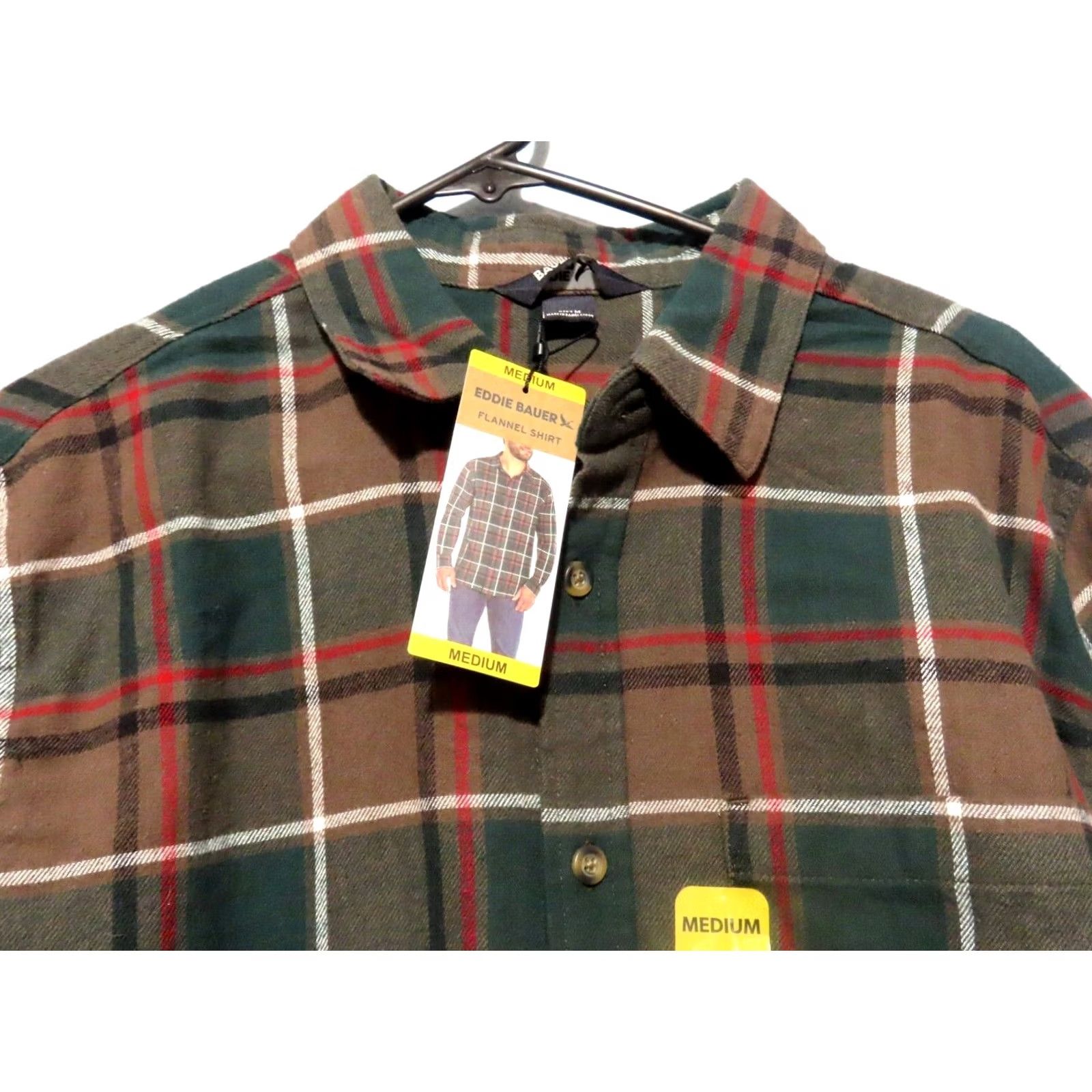 Eddie Bauer Eddie Bauer Shirt Men's M Mocha Overland Plaid Flannel Shirt NWT Size US M / EU 48-50 / 2 - 4 Thumbnail