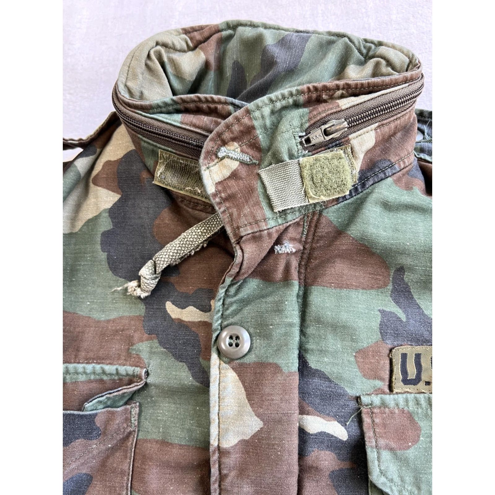 Alpha Industries VINTAGE US Army Jacket Mens Small M65 Woodland Camo Cold Weather Military 90s Size US S / EU 44-46 / 1 - 5 Thumbnail