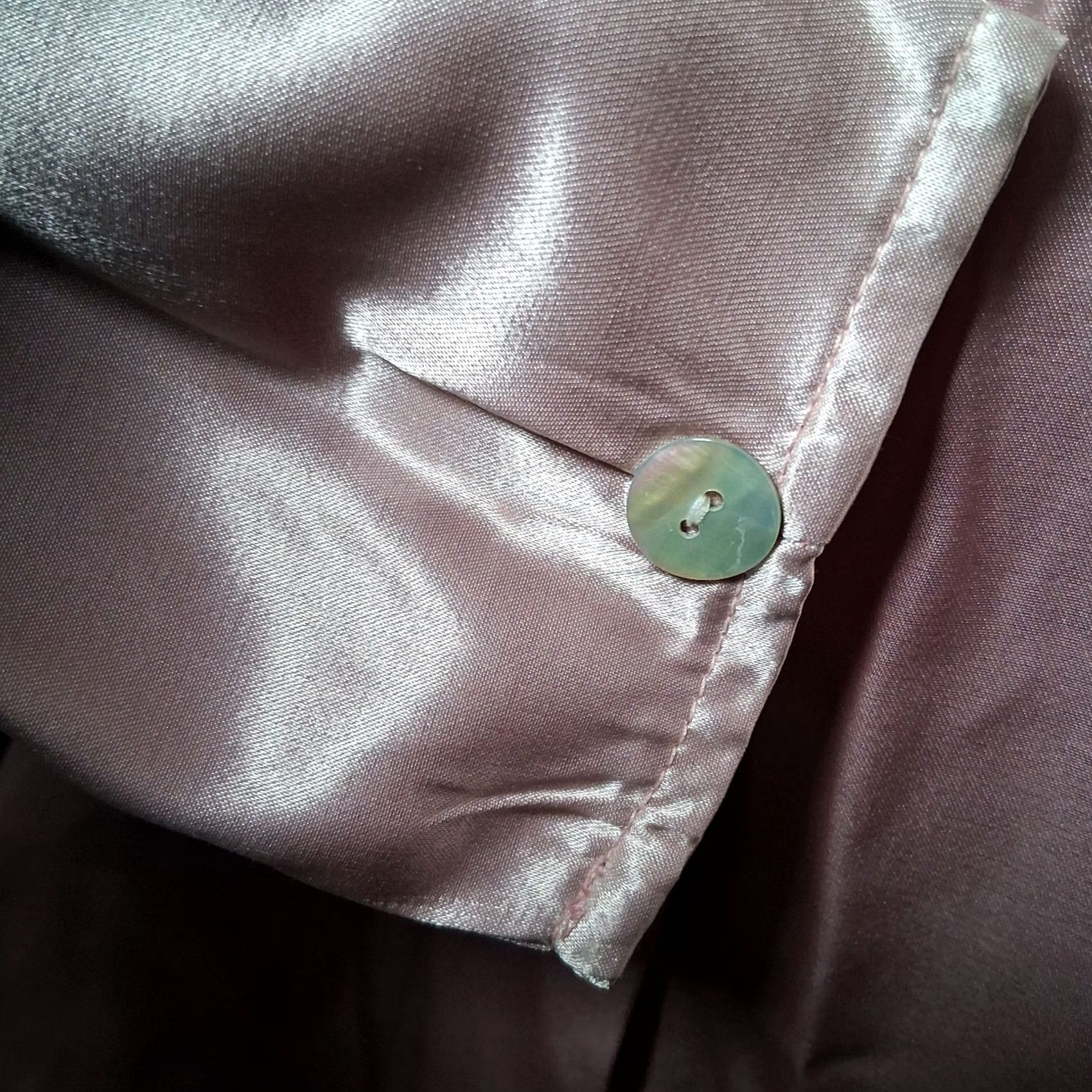 Vintage In Due Time Maternity Shirt Women M Iridescent Mauve Maroon Long Slv Satin Size M / US 6-8 / IT 42-44 - 5 Thumbnail