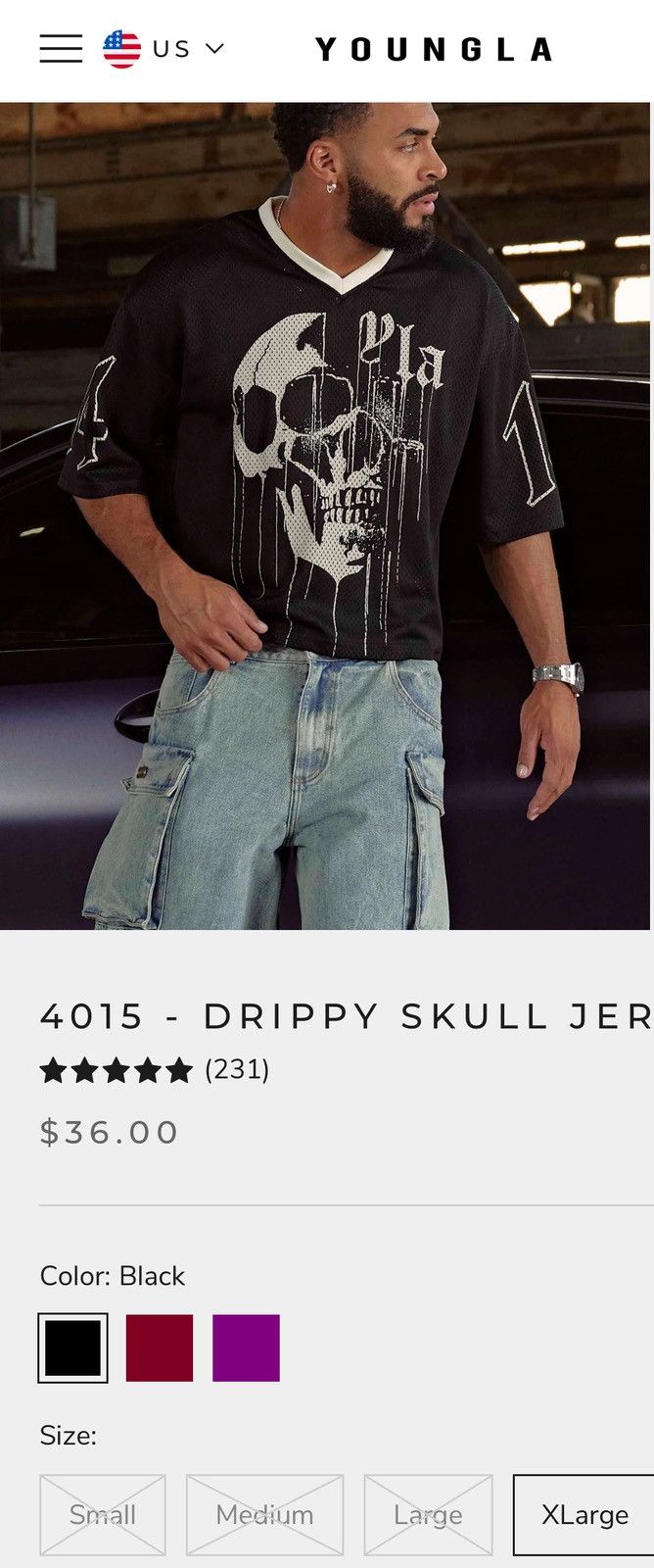 YoungLA YoungLA Drippy Skull Jersey Size US M / EU 48-50 / 2 - 2 Thumbnail