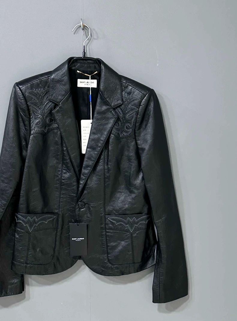 Saint Laurent Paris Saint Laurent Paris Hand-embroidered leather show embossed Size XS / US 0-2 / IT 36-38 - 2 Thumbnail