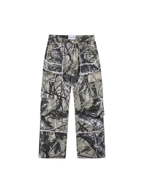 VIBE Street hip-hop vintage camo multi-pocket baggy jeans Size US 34 / EU 50 - 5 Thumbnail