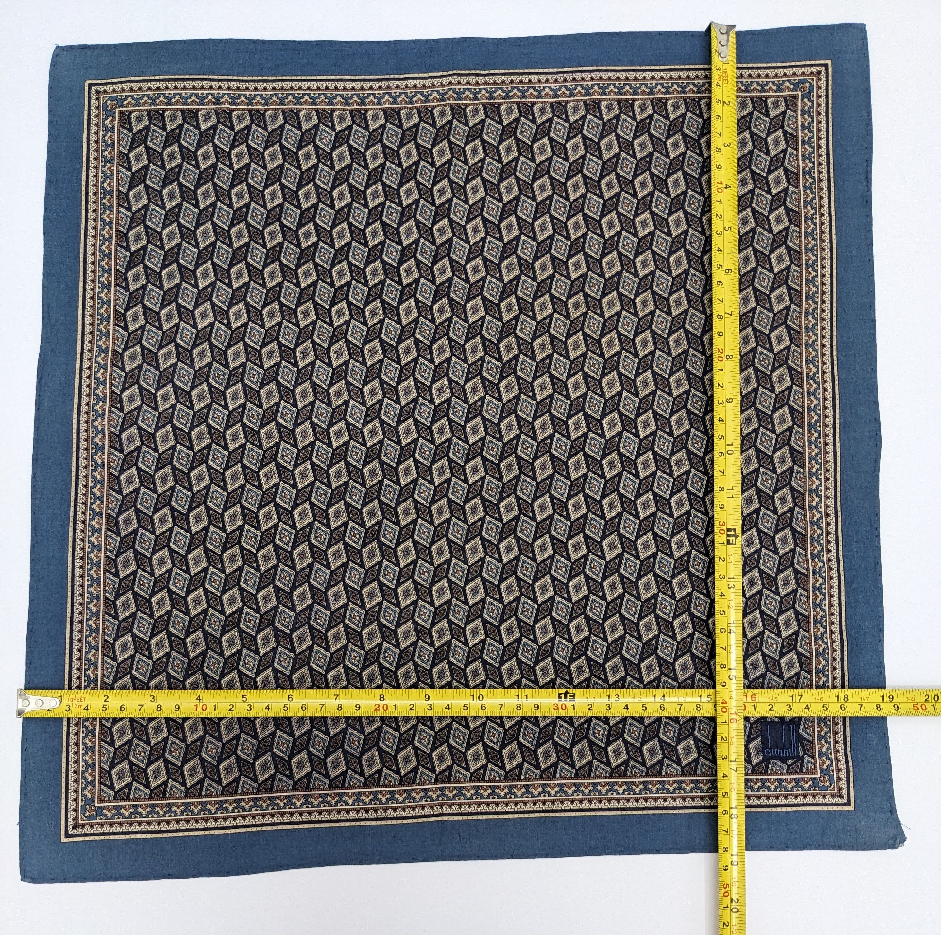 Alfred Dunhill VINTAGE ALFRED DUNHILL GEOMETRIC DIAMOND HANDKERCHIEF Size ONE SIZE - 4 Thumbnail