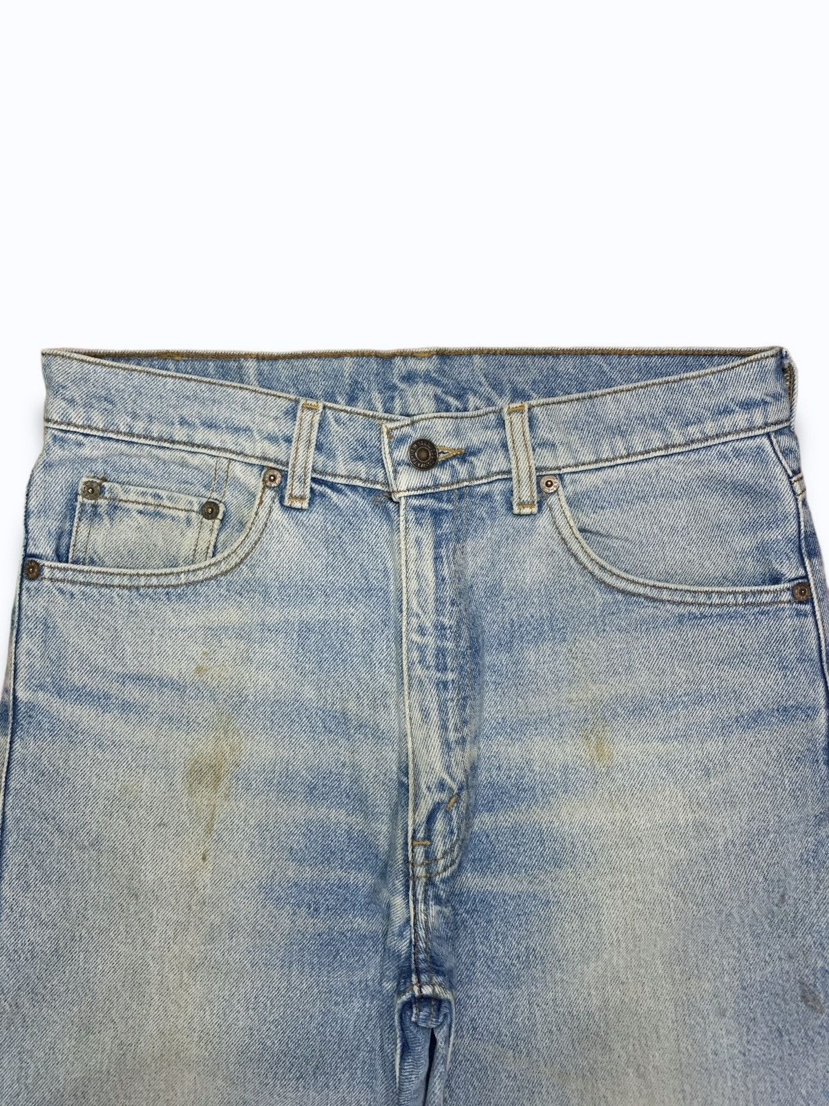 Levi's Vintage 90s Levis 515 Stained Light Wash Baggy Jeans 31x29 Size US 31 - 4 Thumbnail