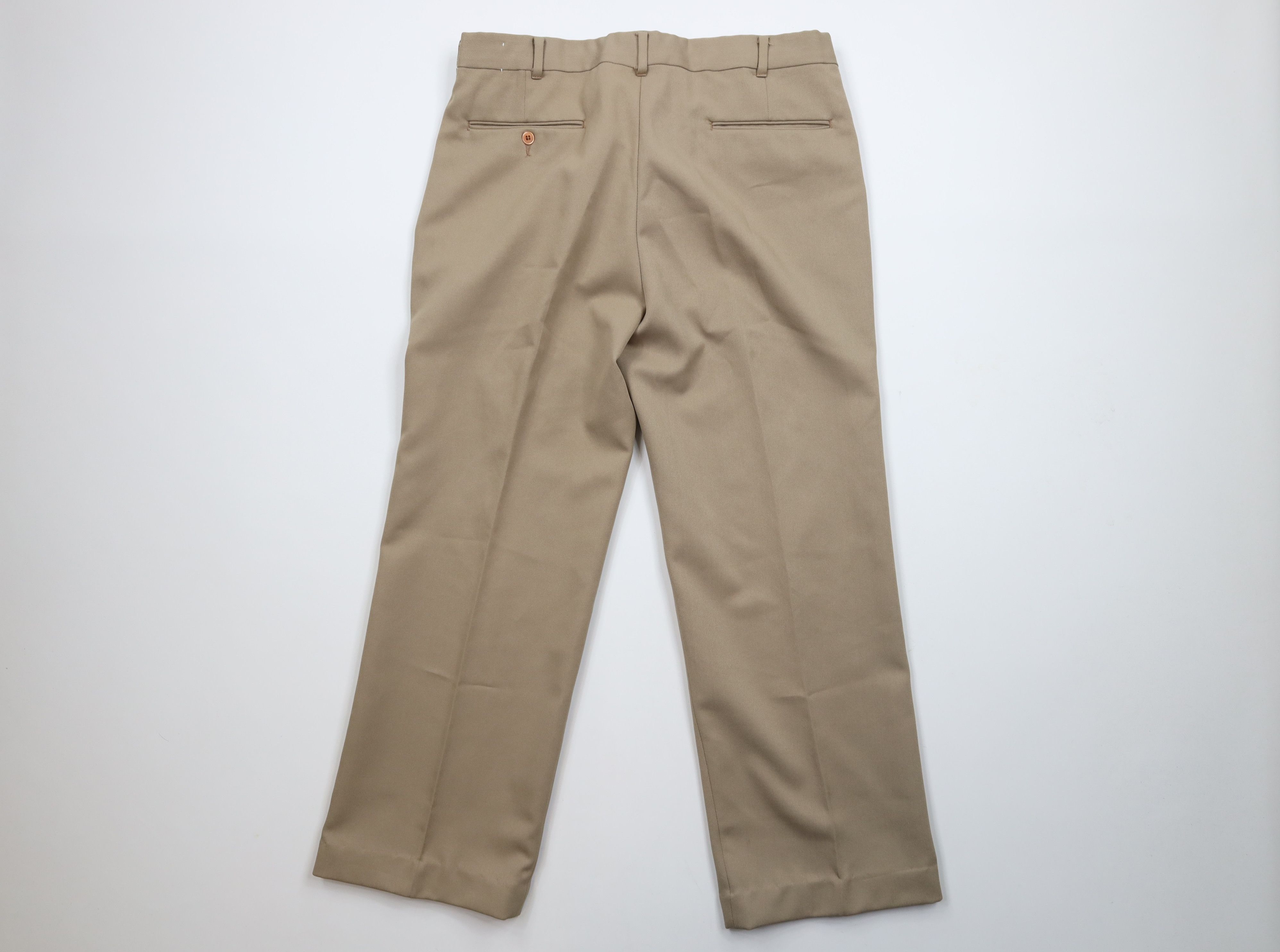 Vintage Vintage 70s Streetwear Knit Wide Leg Chino Pants Beige USA Size US 34 / EU 50 - 8 Thumbnail