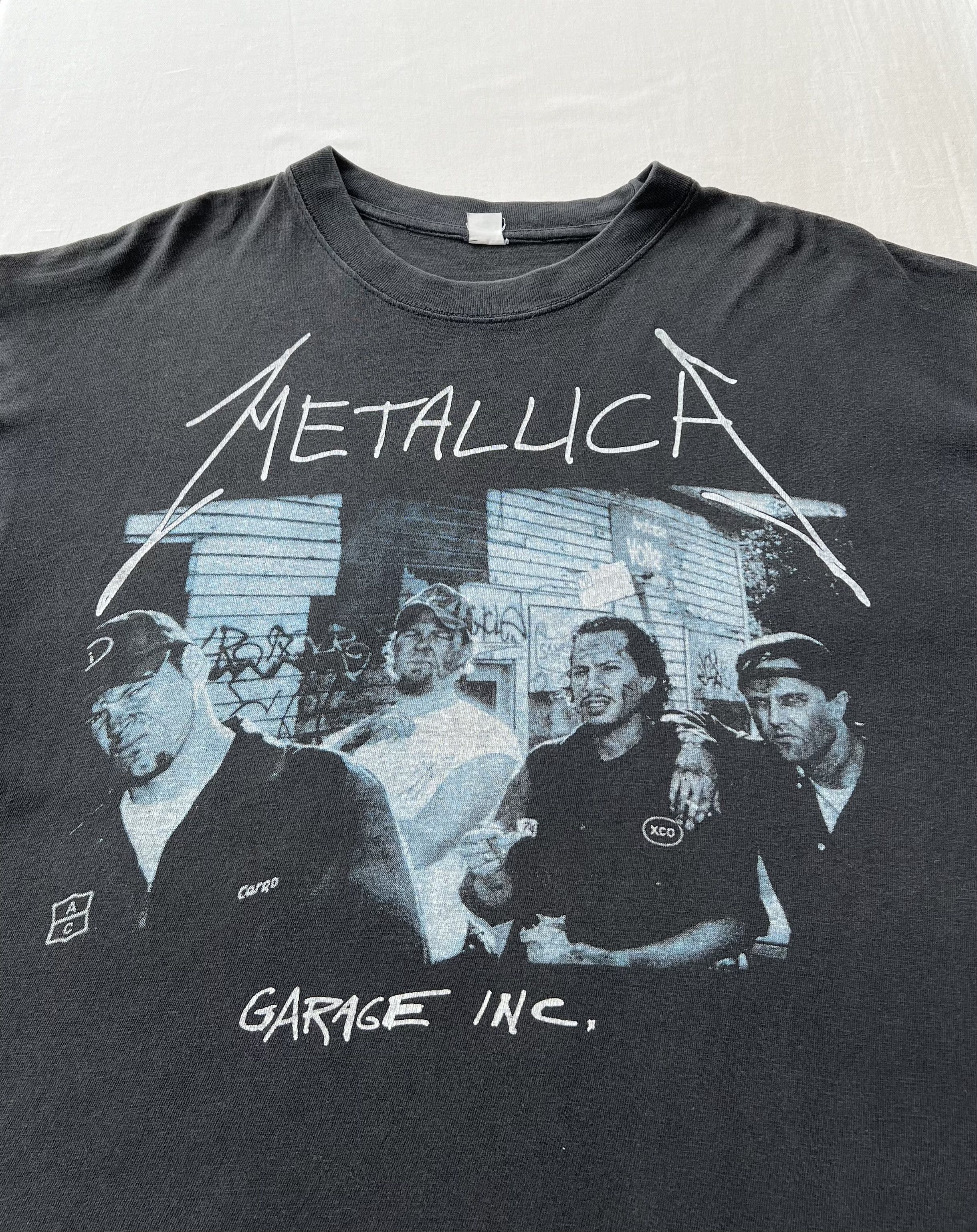 Band Tees Vintage 90s Metallica Garage Inc. Faded Black T-shirt Size US XL / EU 56 / 4 - 3 Thumbnail