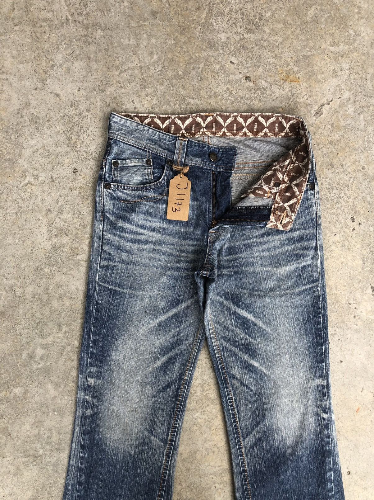 If Six Was Nine Japanese Edwin XU Flared Jeans Distressed Jeans Size US 31 - 3 Thumbnail
