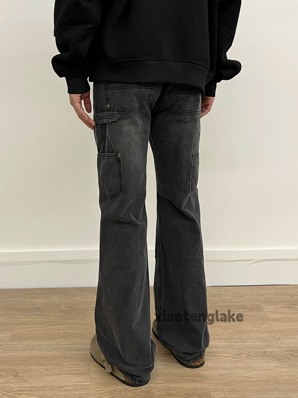 Jean × Vintage washed faded carpenter cargo workwear yuppie jeans Size US 32 / EU 48 - 3 Thumbnail