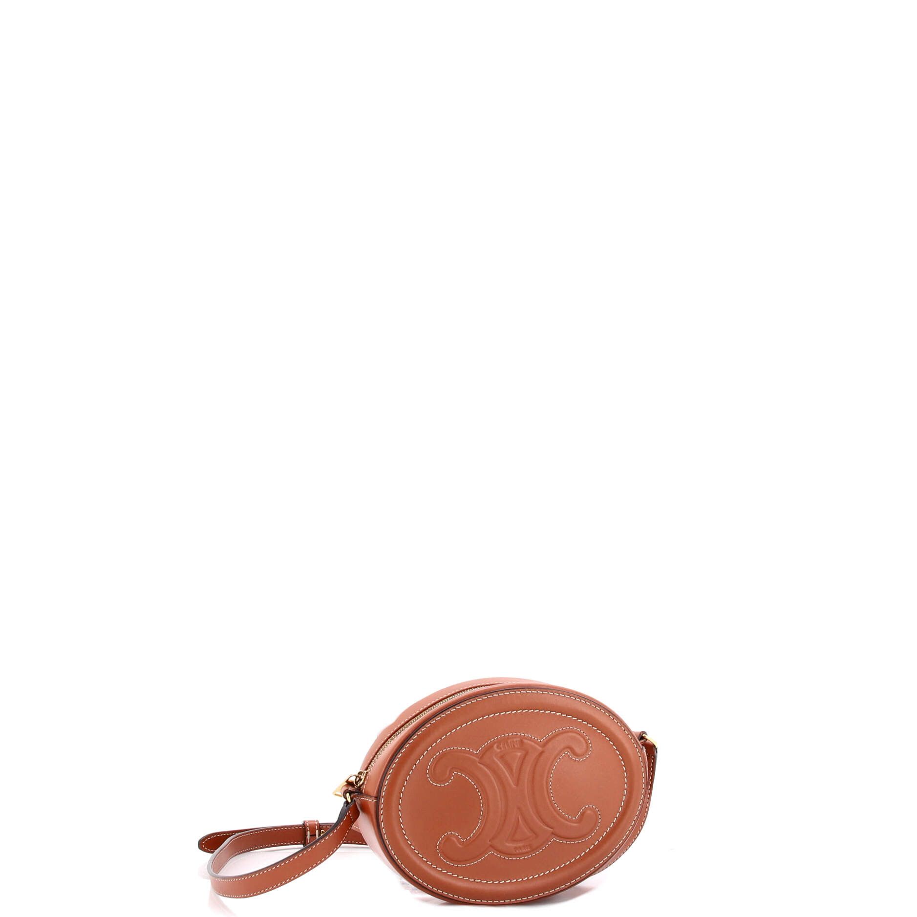 Celine Triomphe Oval Crossbody Bag Leather Mini Size ONE SIZE - 1 Thumbnail