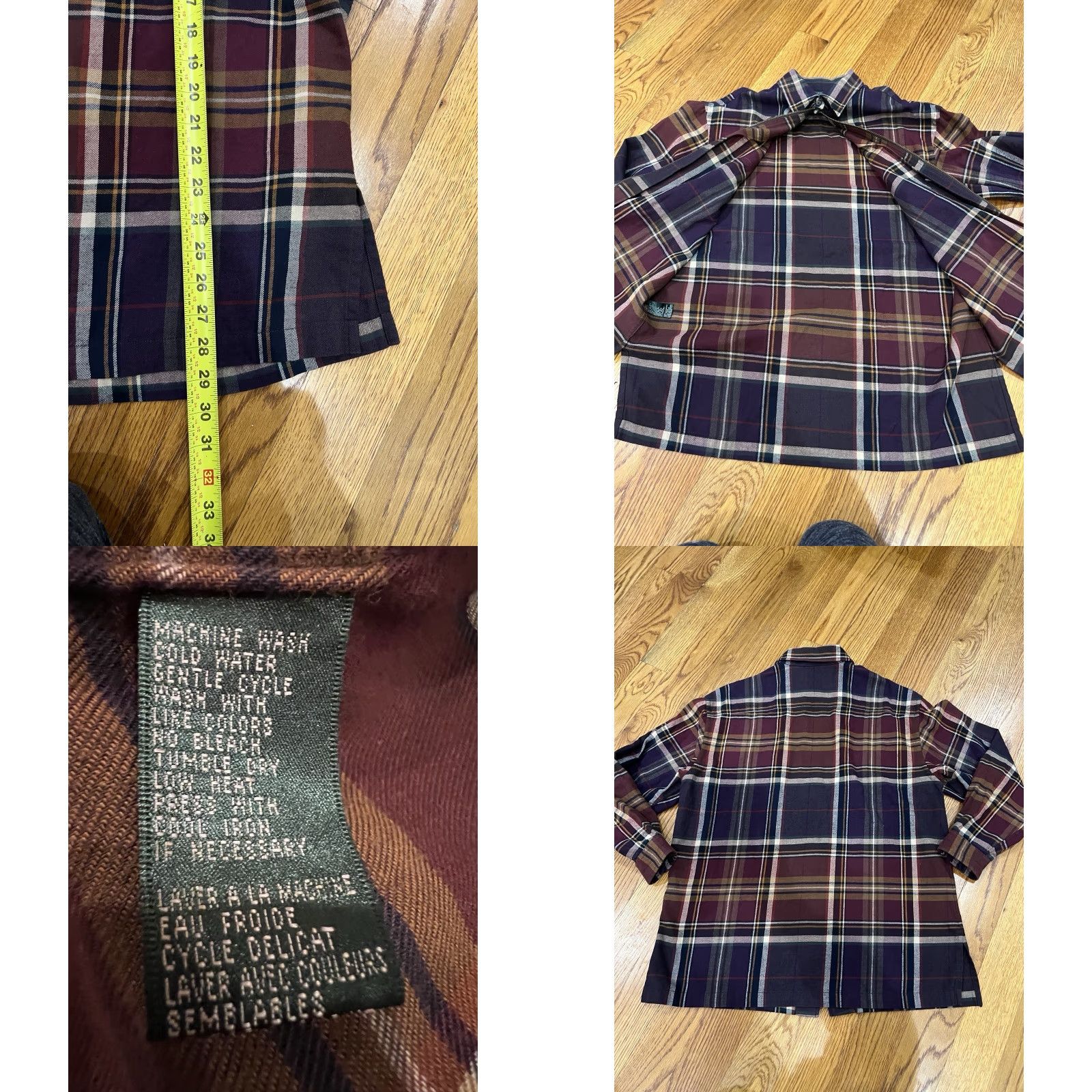 Ralph Lauren Lauren Ralph Lauren Womens Plaid Chore Jacket Shirt Sz M Shacket Western Preppy Brown Size M / US 6-8 / IT 42-44 - 8 Thumbnail