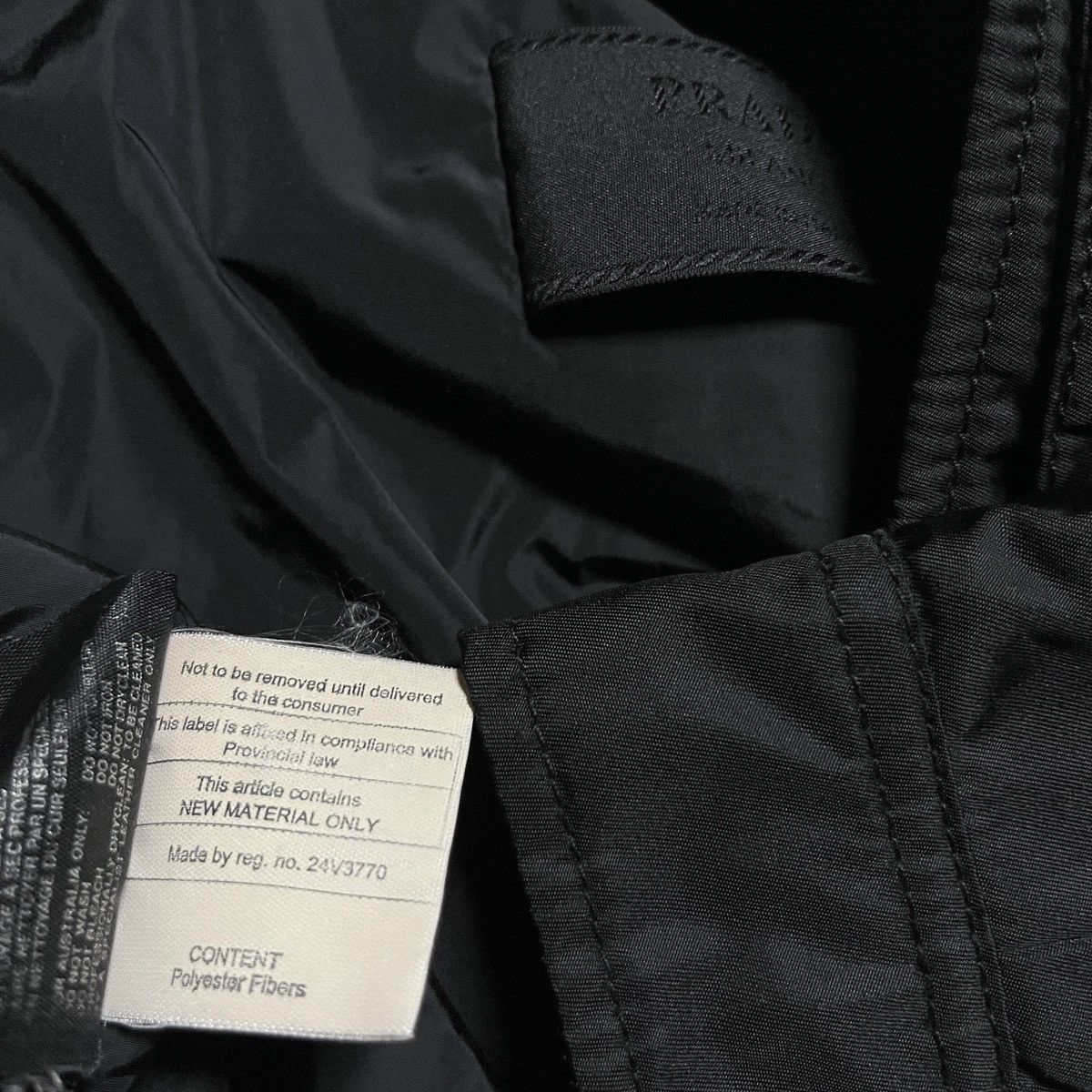Prada Prada Black Nylon Leather Biker Jacket Size US S / EU 44-46 / 1 - 9 Thumbnail