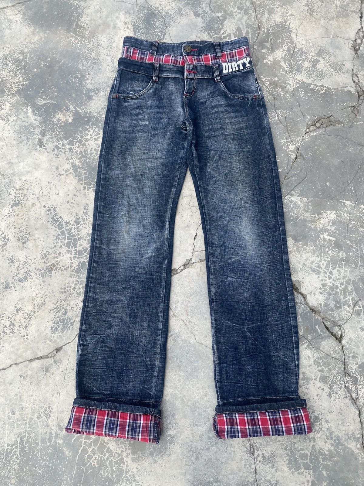 If Six Was Nine × Japanese Brand DIRTY WOLF Double Waist Jeans Size US 27 - 1 Thumbnail
